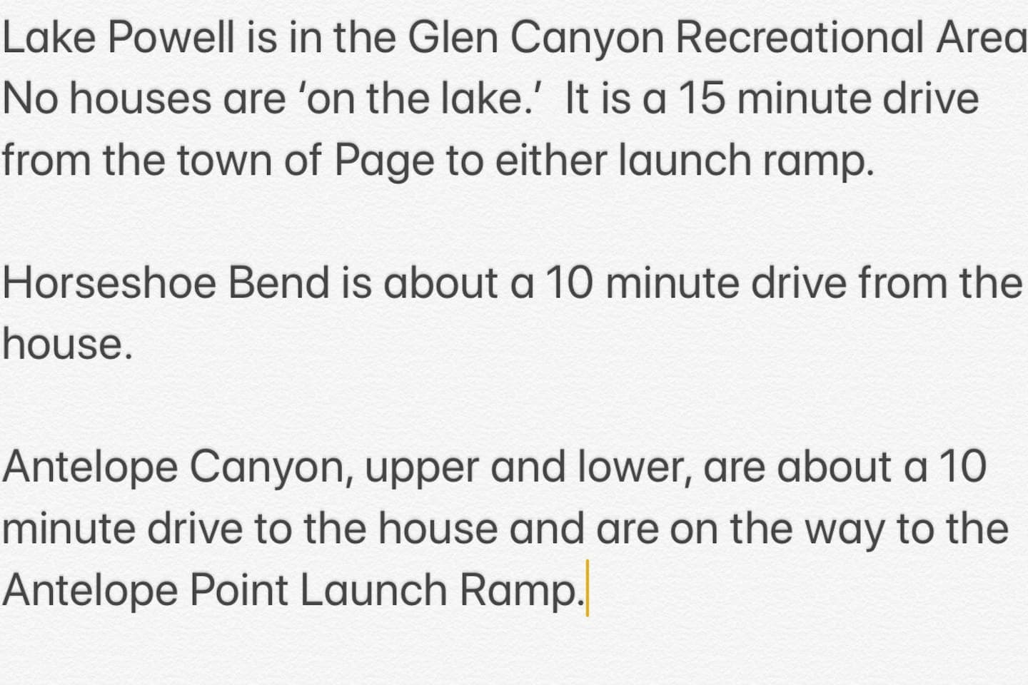 Info about Glen Canyon Rec Area
