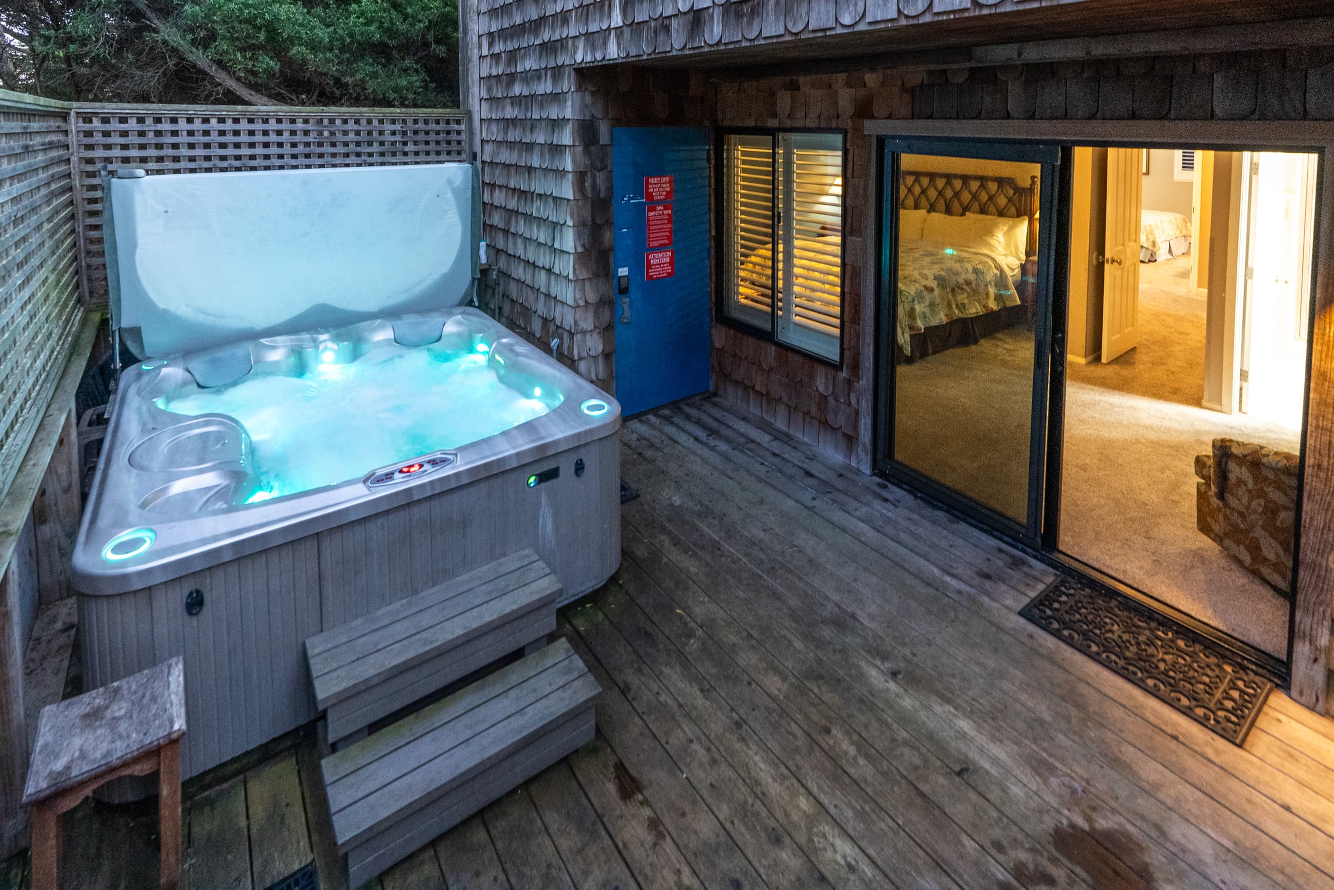 Hot Tub Next to Downstairs Master