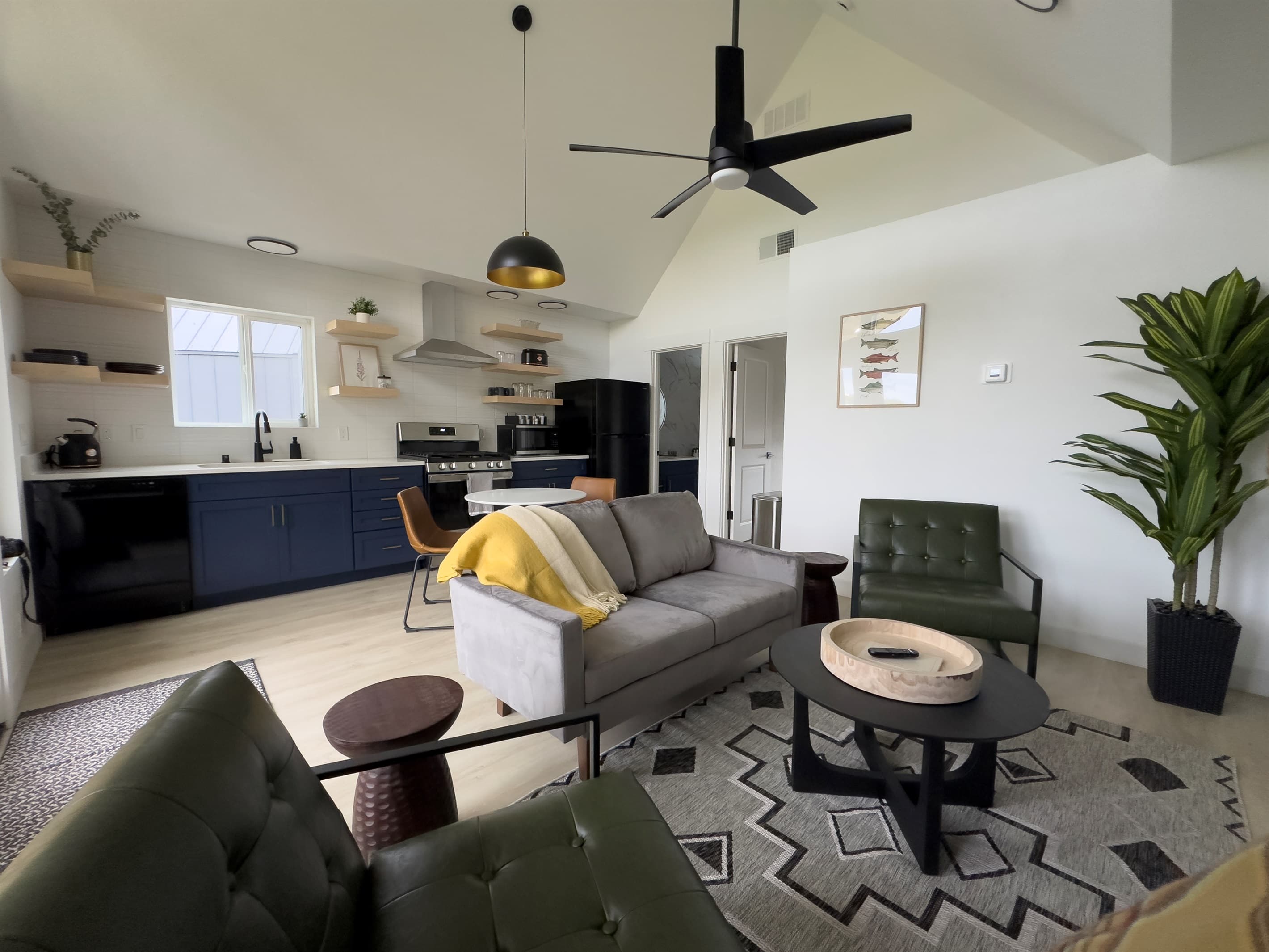 1 Br Cottage- Living Space and Kitchen