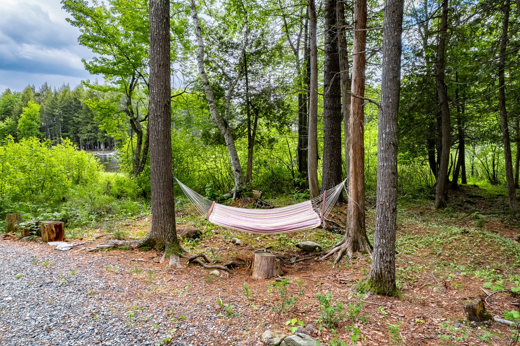 Hammock overlooking the lake. Perfect spot to relax or take a nap!