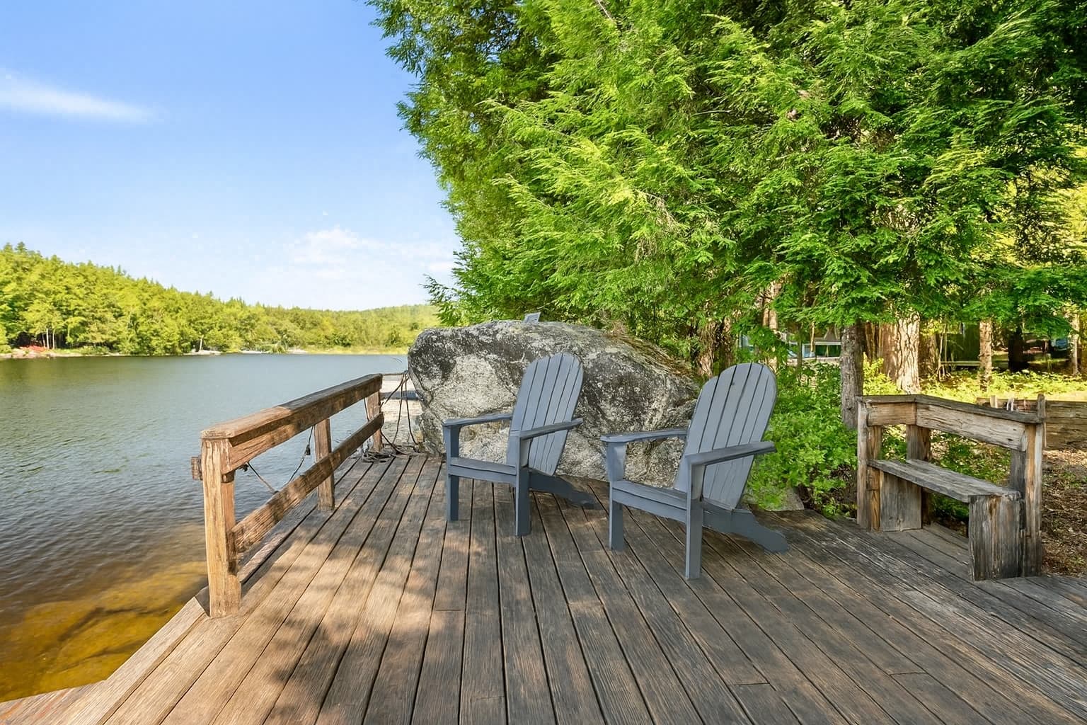 Private dock with deep water