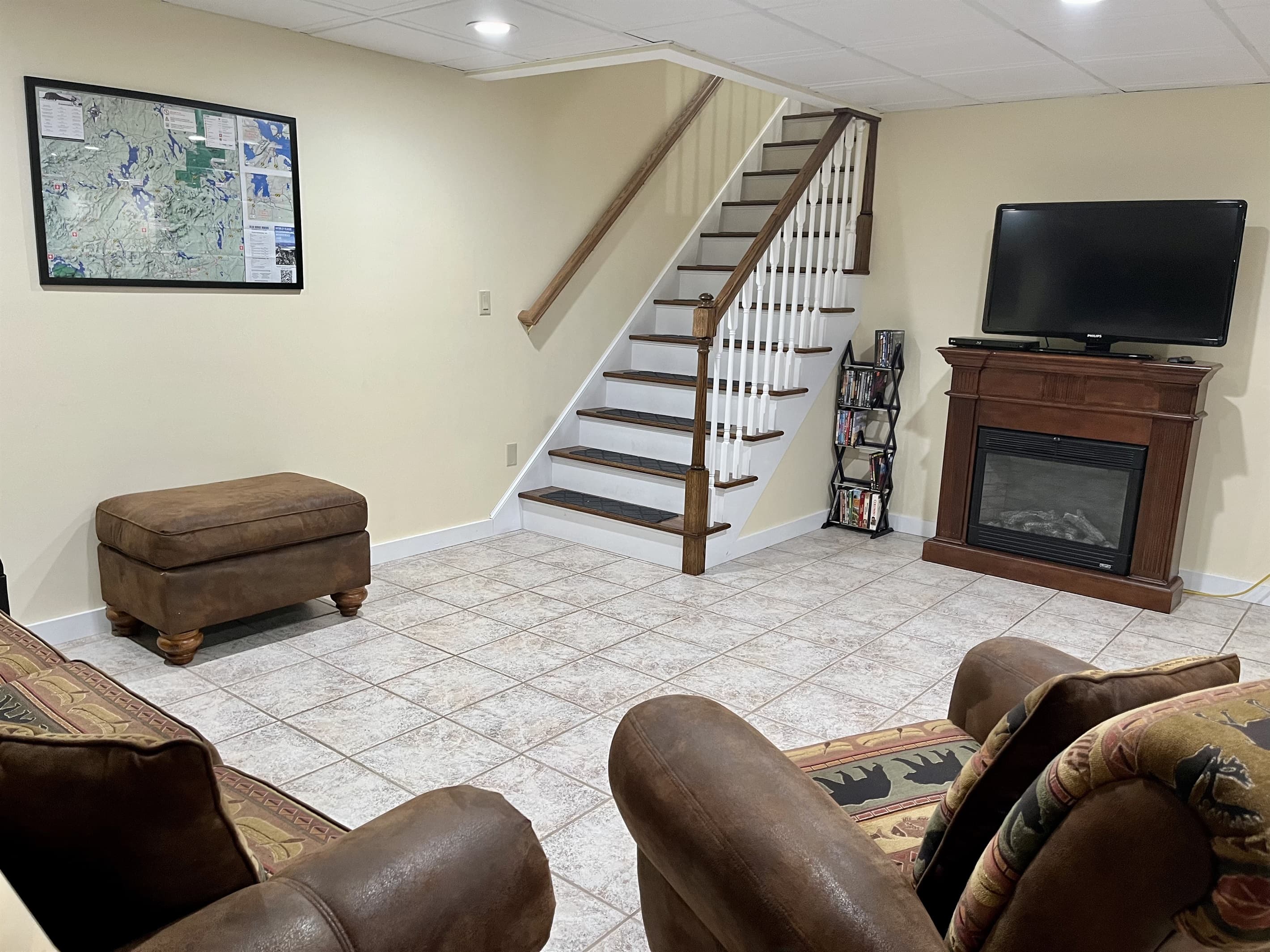 Seating area with TV and DVD collection