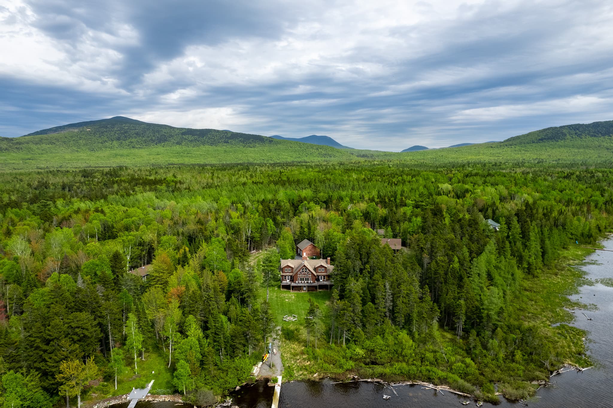 Lily bay on Moosehead Lake-the biggest lake in Maine. Beautiful sunsets, mountain backdrop, and your own relaxing waterfront in the best location in ME. US News & World Report voted Moosehead as one of the country's best lake vacations.