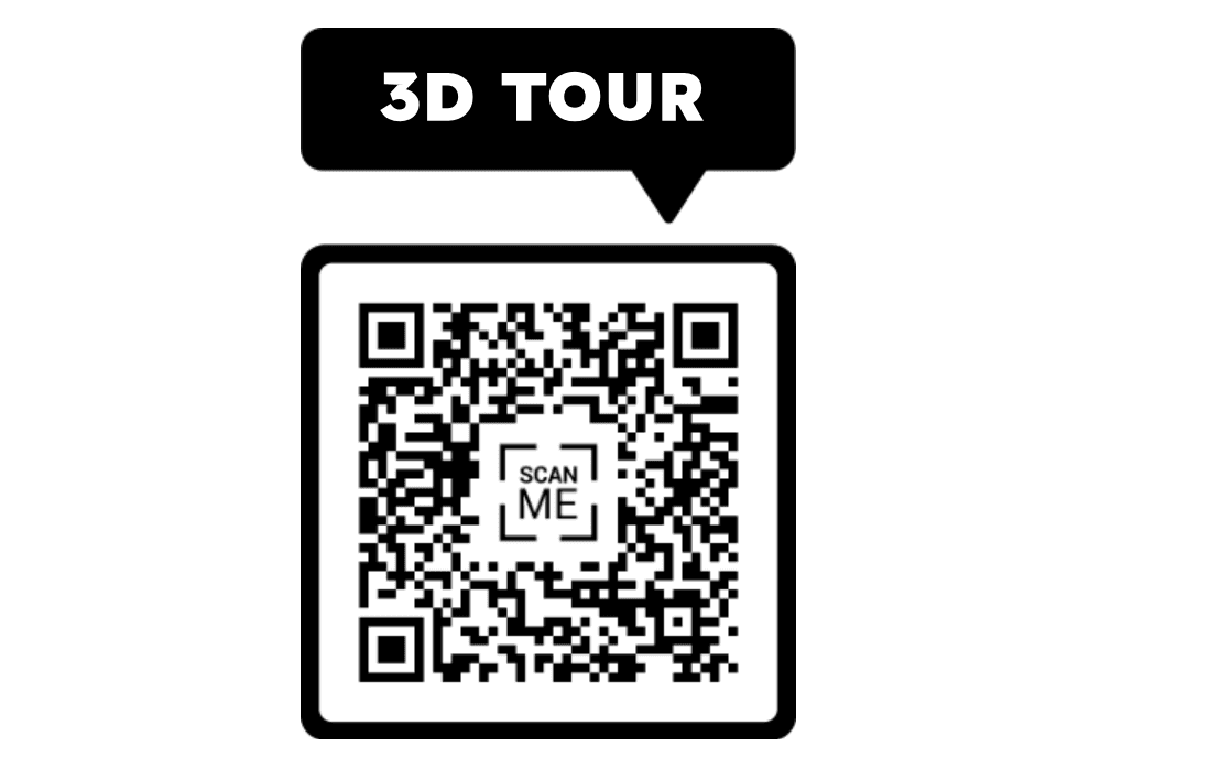 Go on a virtual 3D walkthrough of the place at your own pace by scanning this QR code!