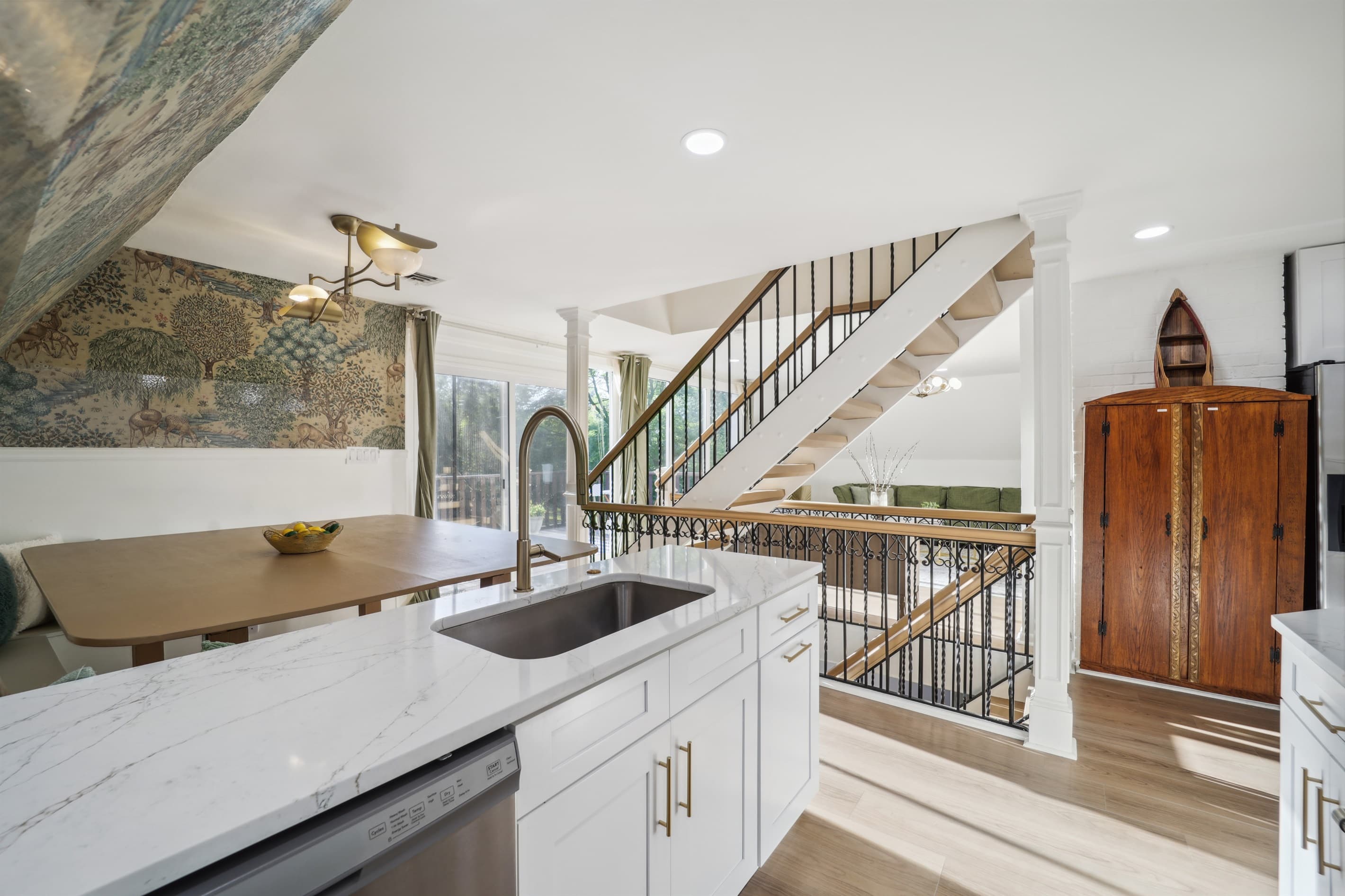 The open concept kitchen allows for seamless entertaining!