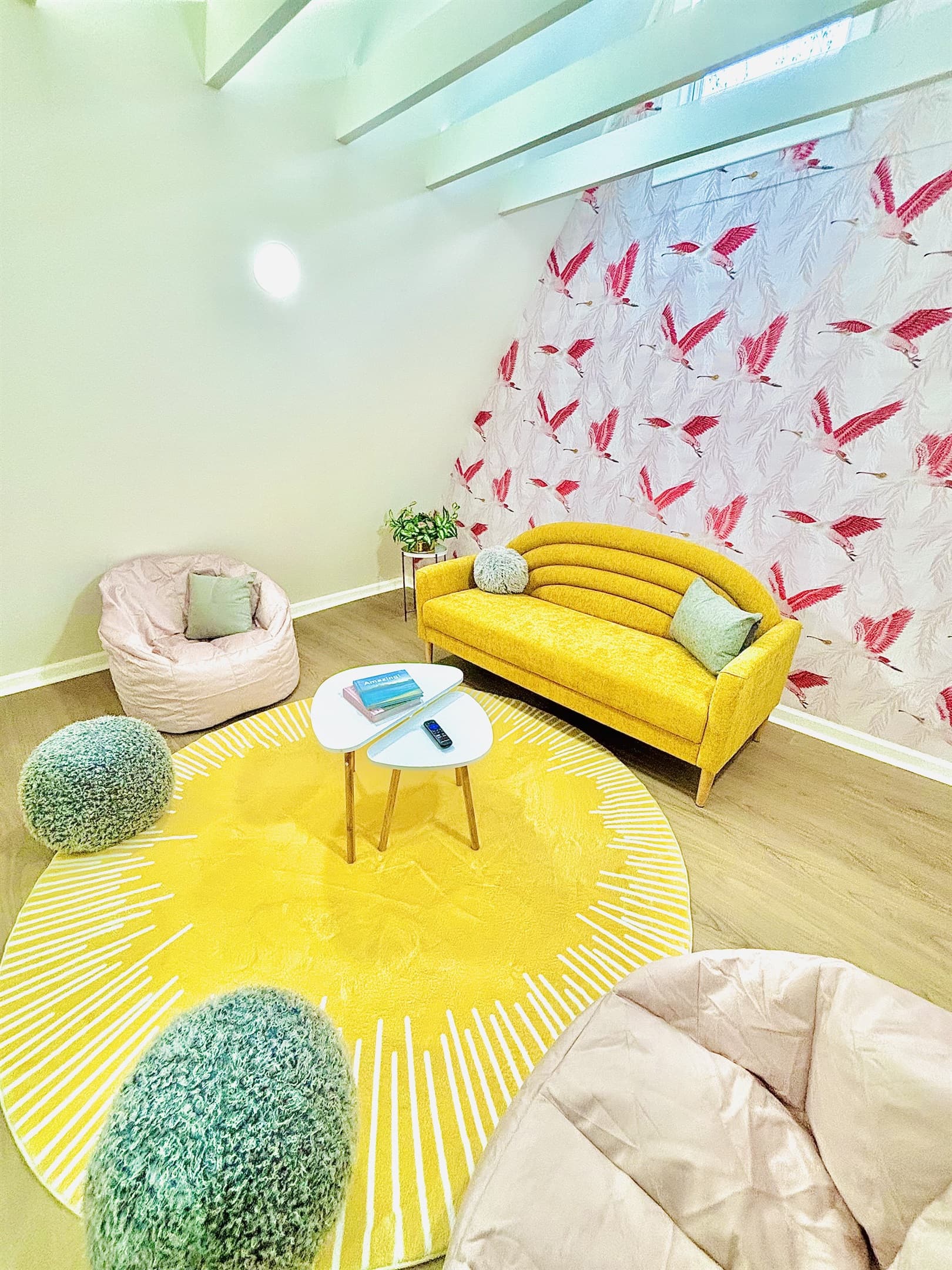 The bean bags and colorful decor ensure that a great time will be had!