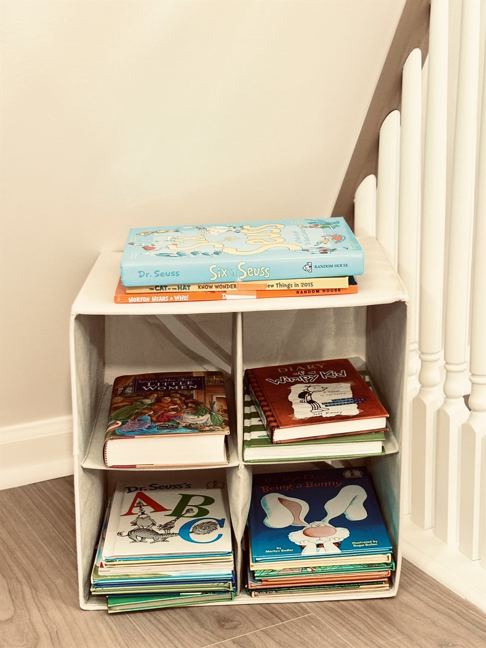 Kid's books available in the theme room (attic)