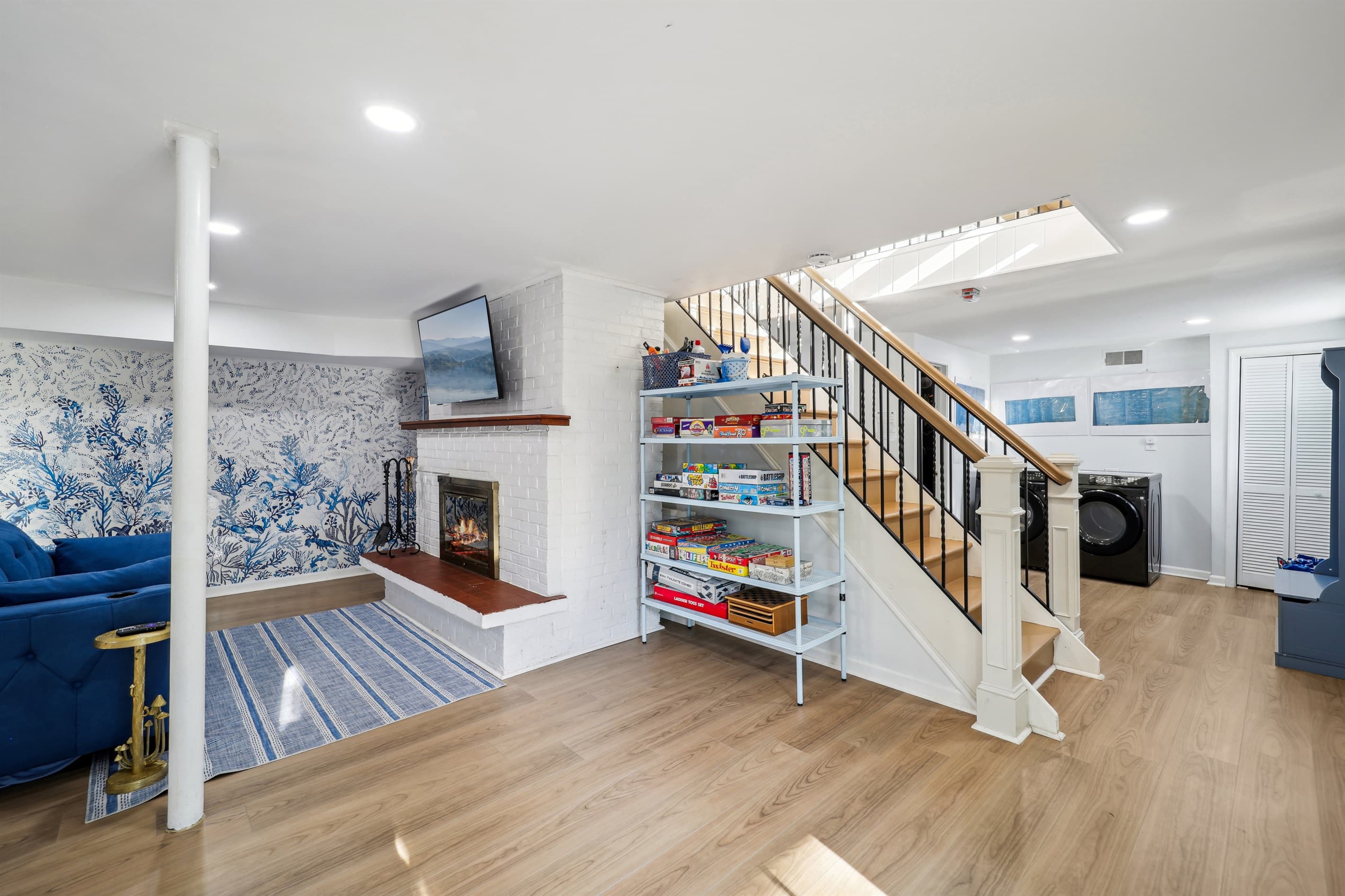 Prepare for a fun night of laughter and board games! Our basement is equipped with shelves of multiple games and puzzles for all to enjoy!