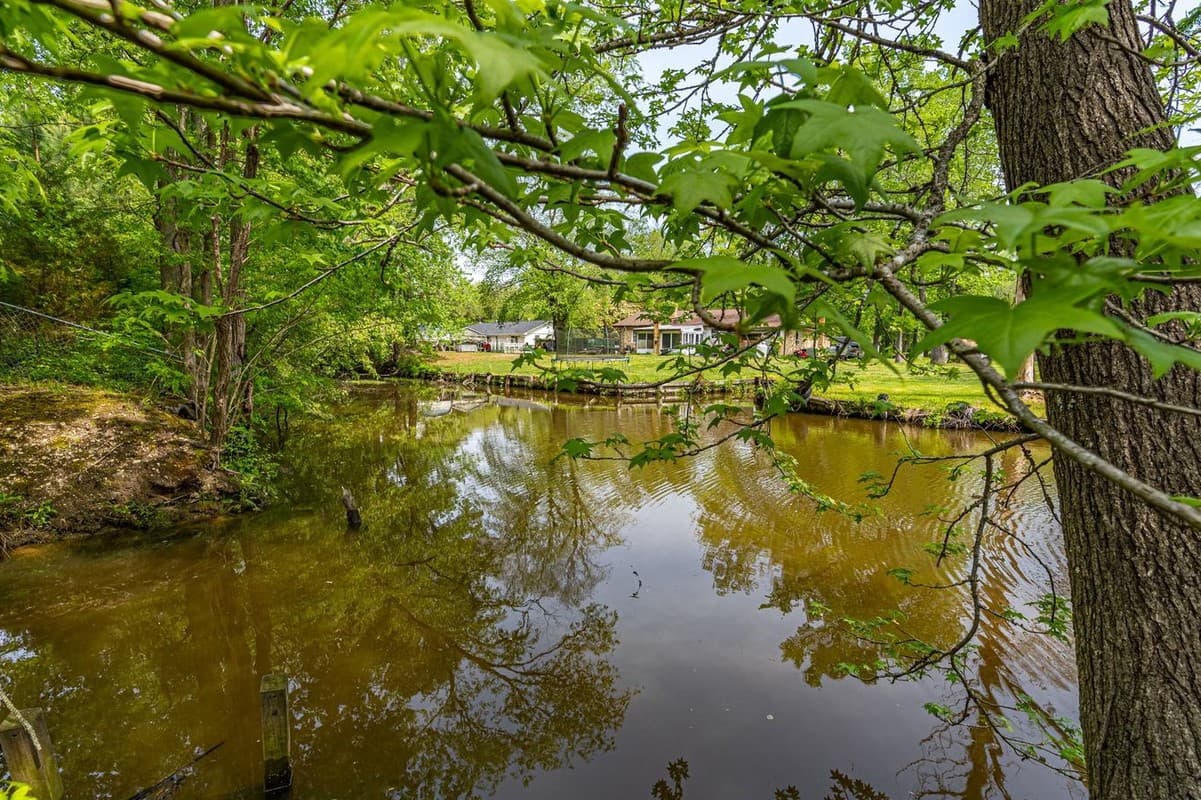 Enjoy views of the tranquil Port Tobacco River canal.