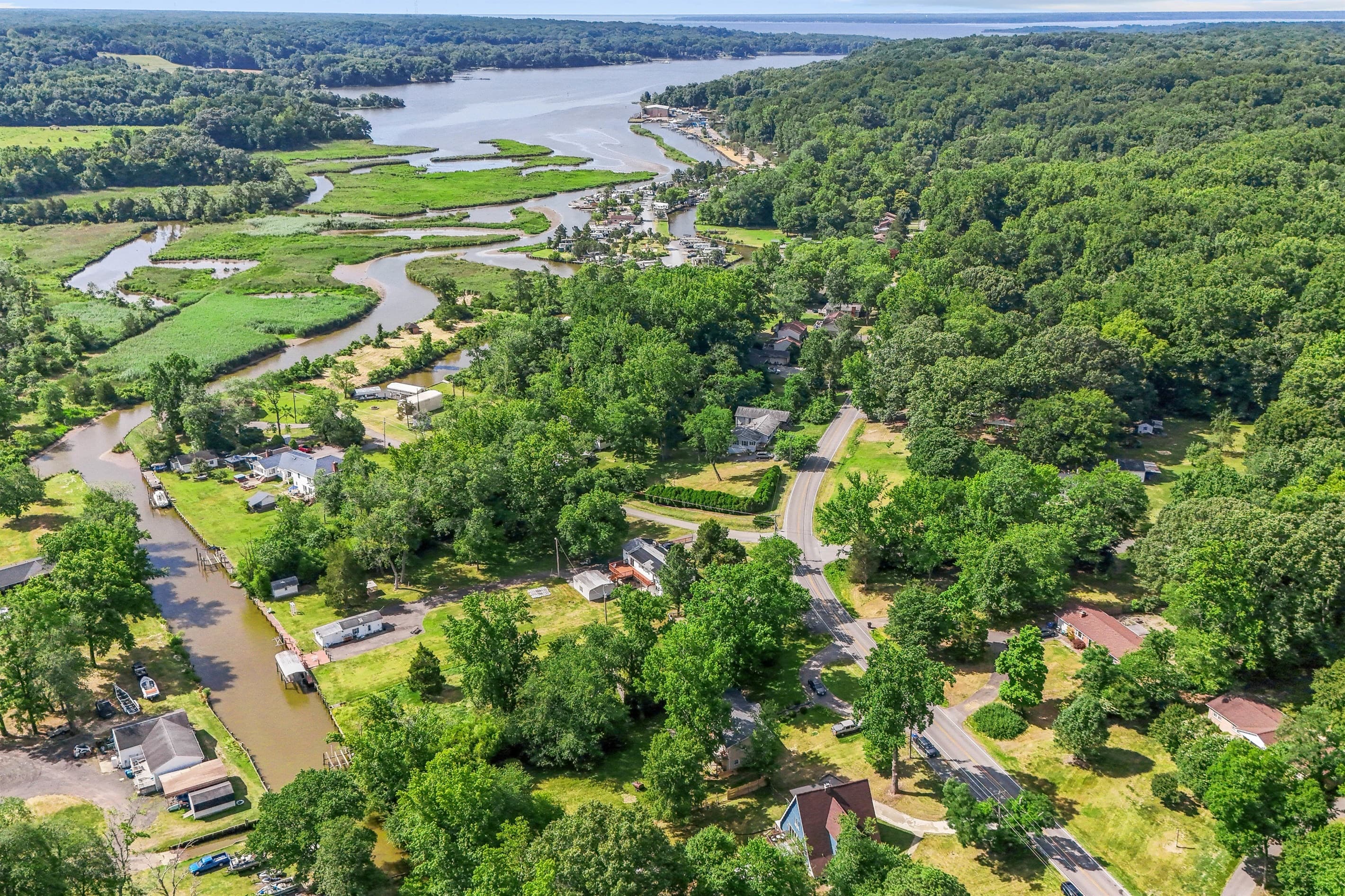 The house is located in the green and lush area of Southern Maryland.