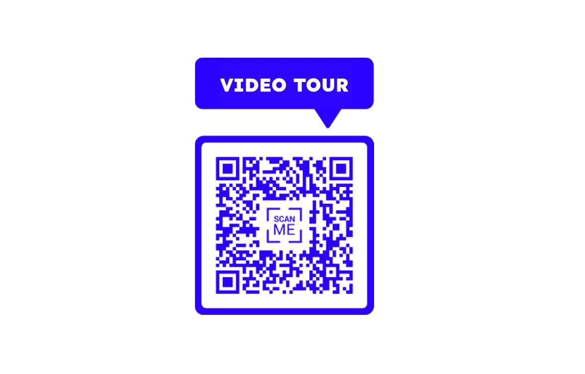 Take a quick video tour of the entire place by scanning this QR code!