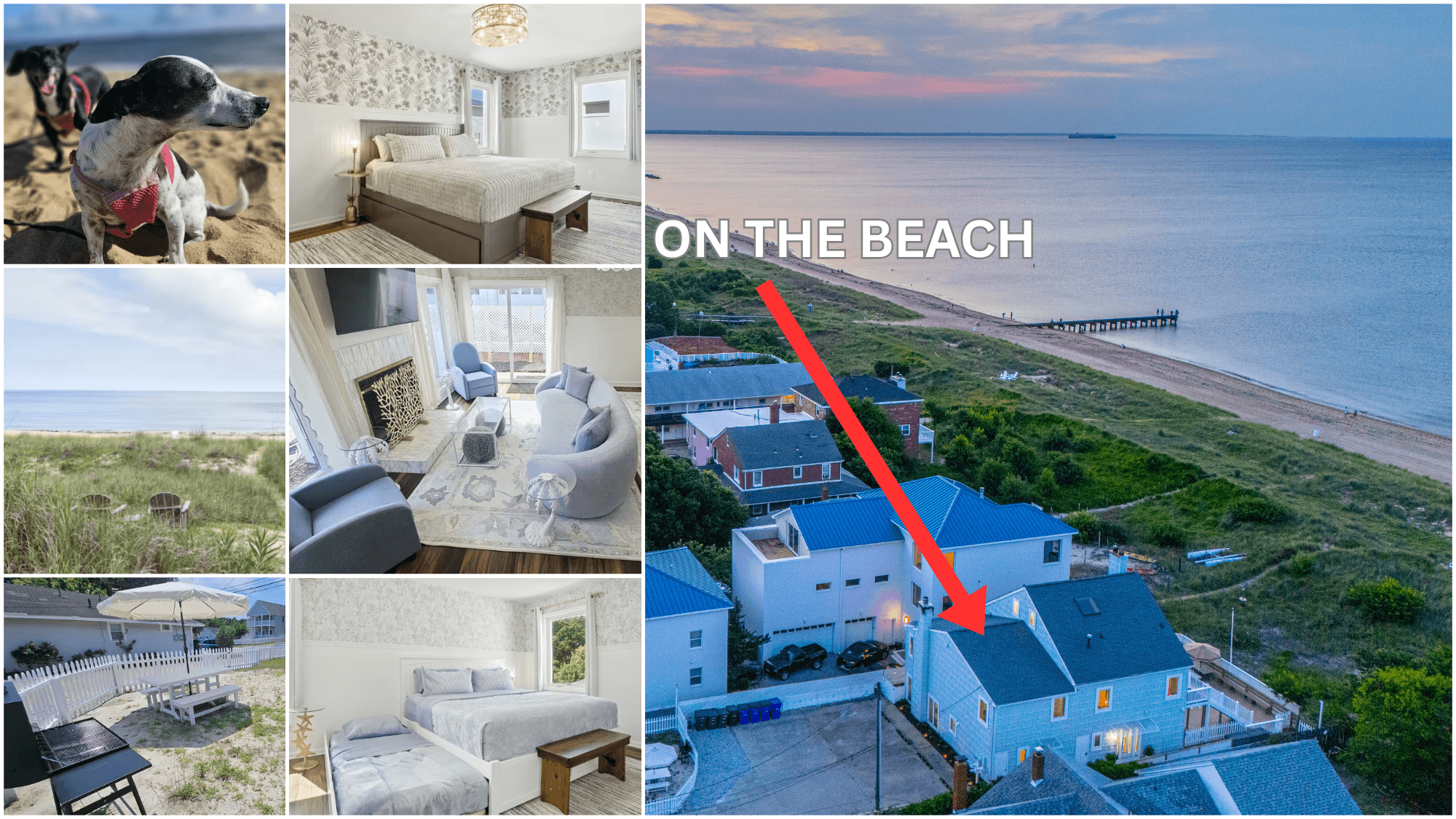 On the beach, with direct beach access!