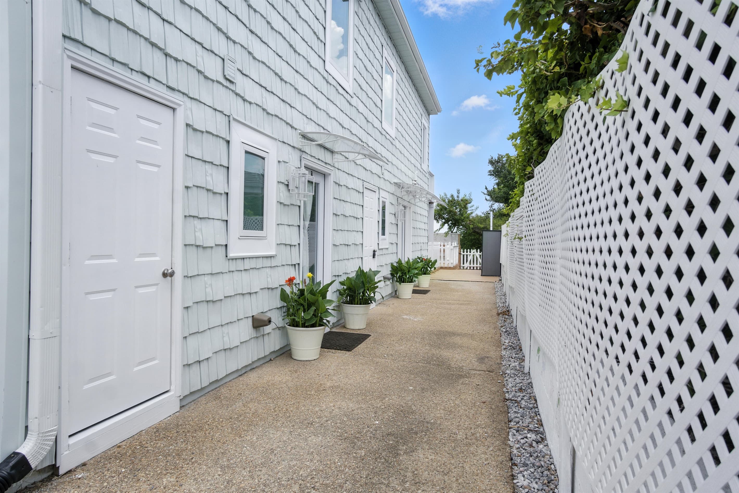 Entrance to both Units A & B is from the side (separate entrances for each unit)