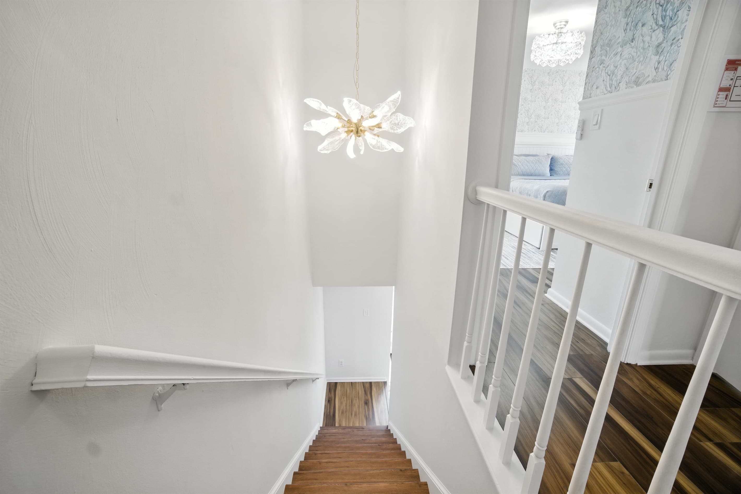Bedrooms are on the second floor