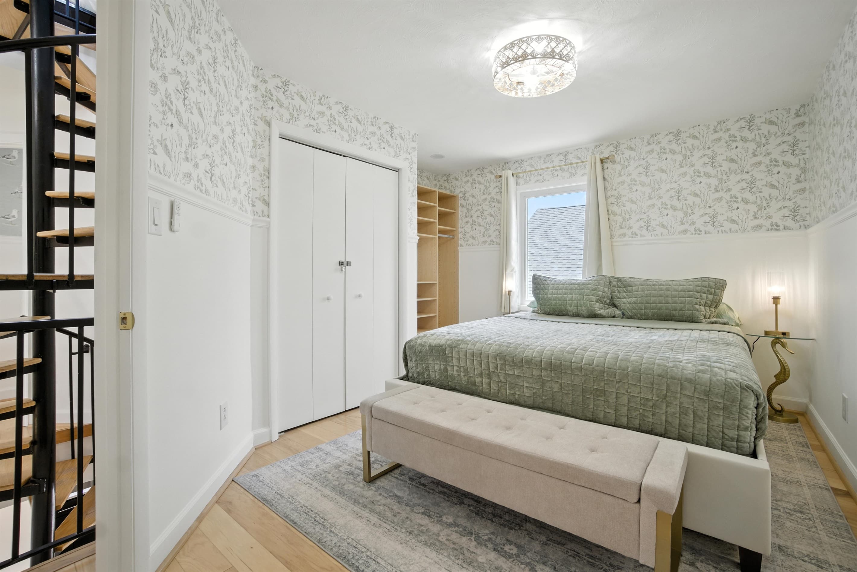 Bedroom #3 has a Cal King size bed and built-in closet space