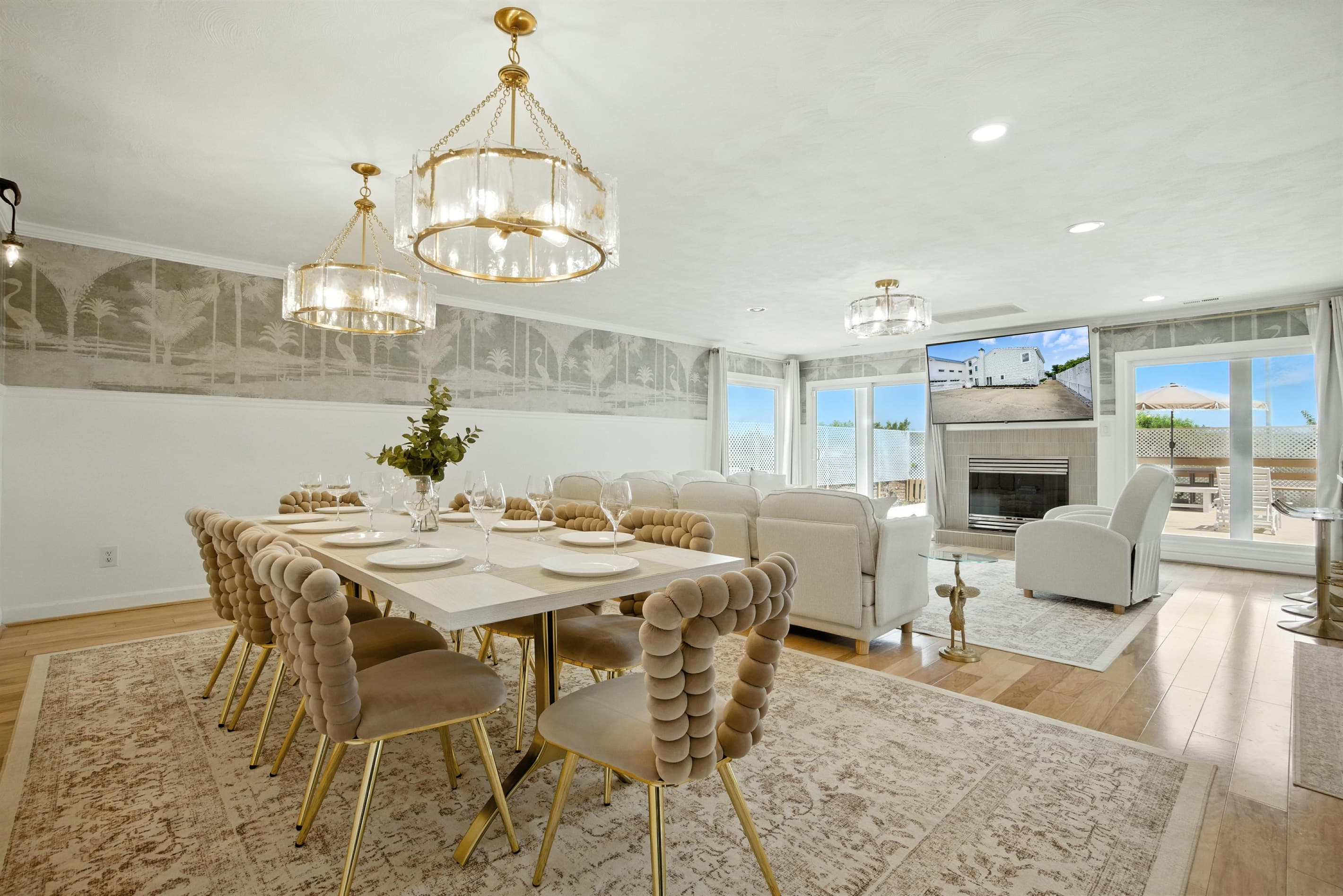Dining Room and Living Room on the main level of Unit A