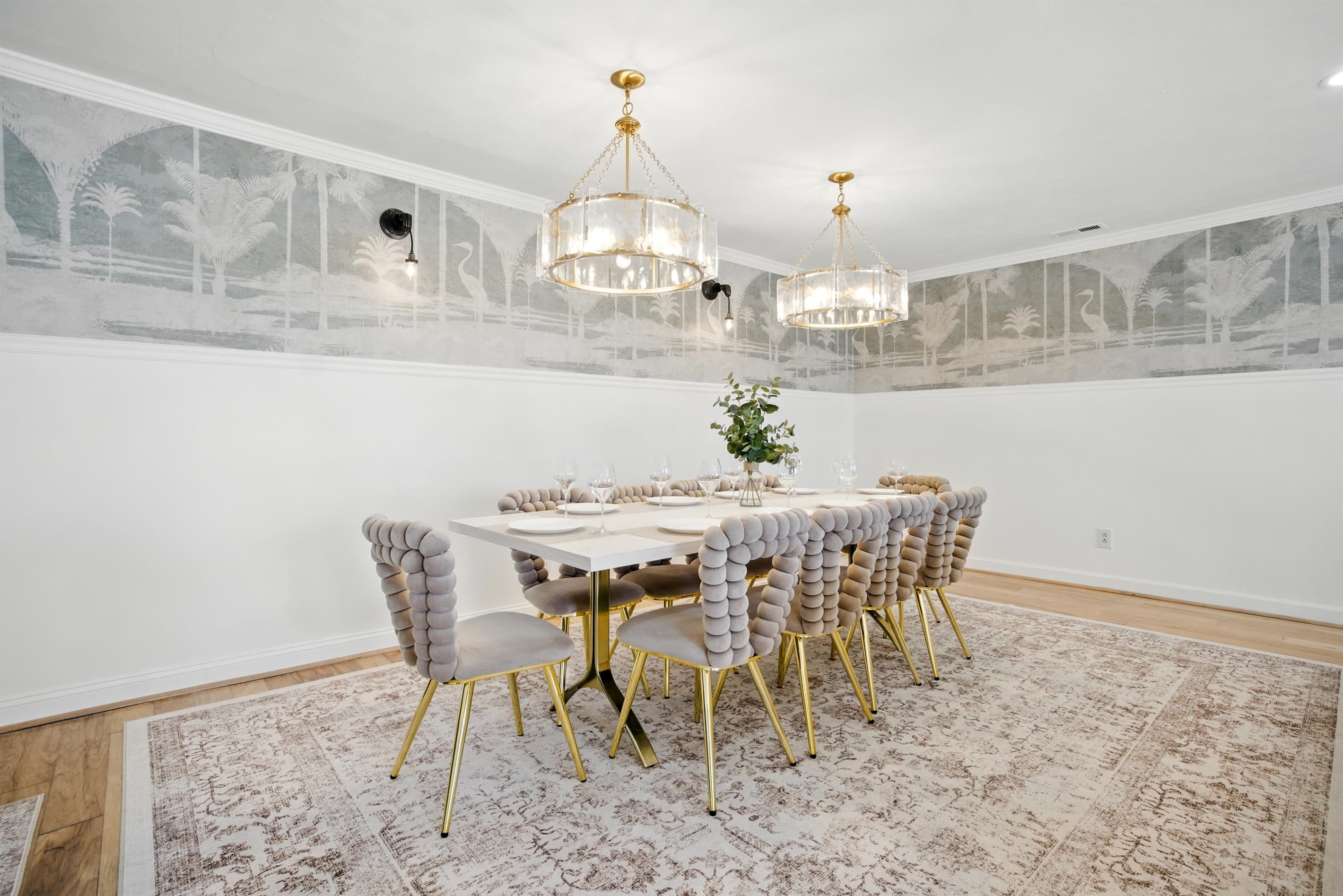 Dining Table in Unit A has 10 seats and there are also 3 additional seats at the Kitchen Peninsula
