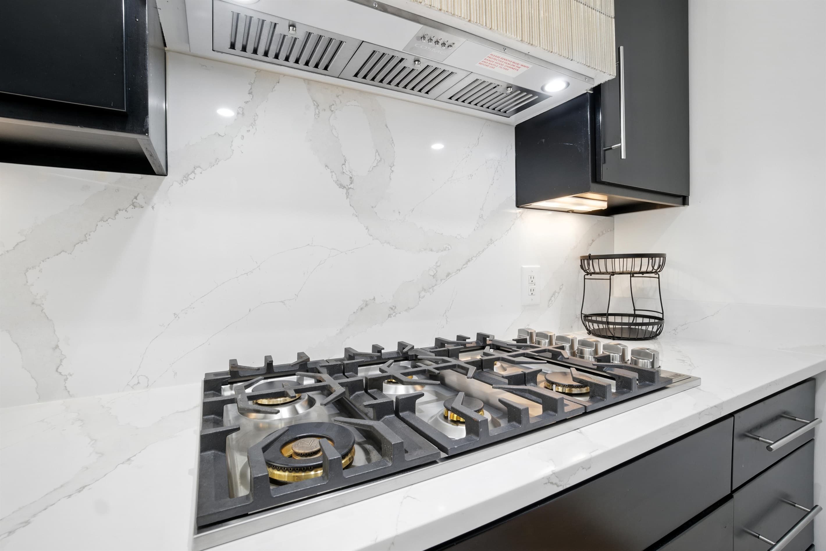 36" ZLINE Cooktop with Brass Burners in Unit A
