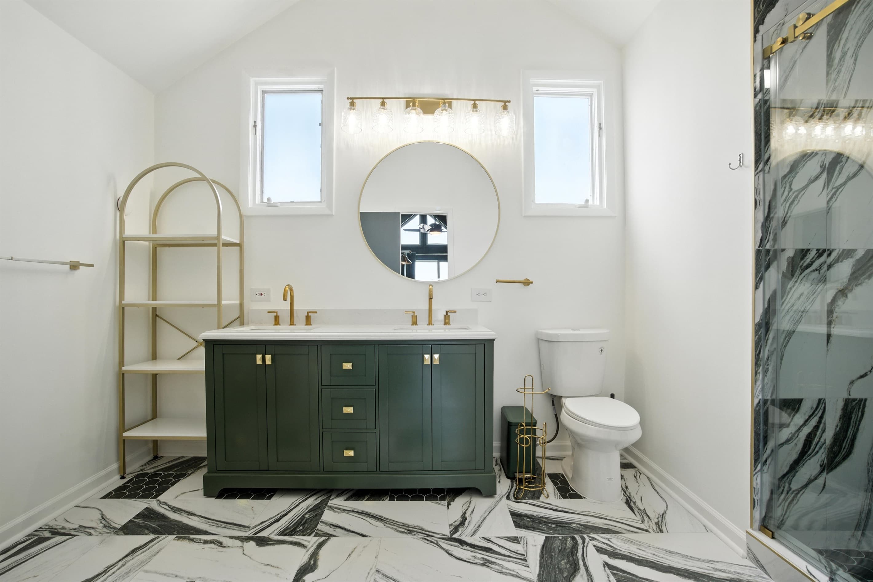 Upstairs Bathroom on the top level of Unit A