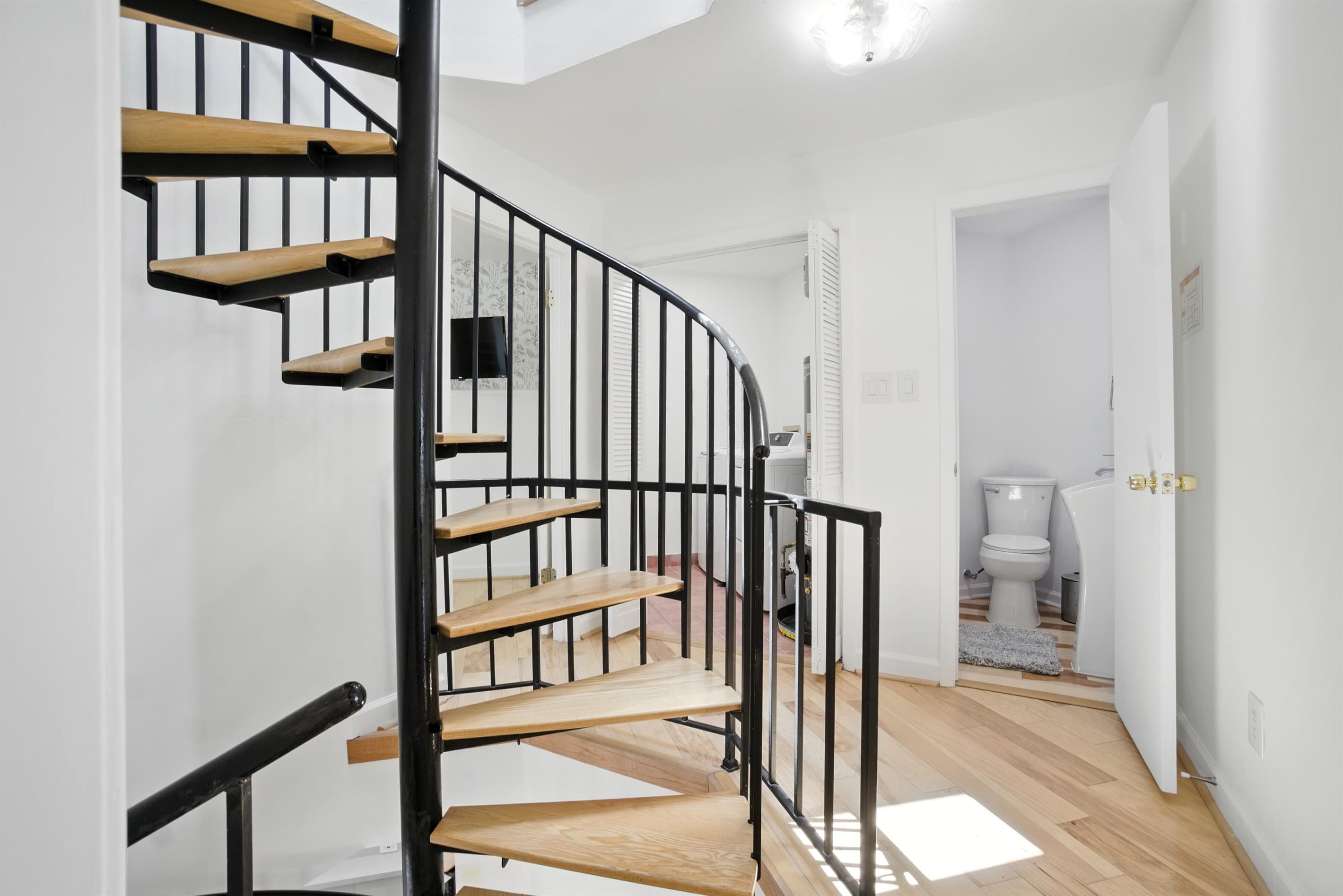 Half-Bath and Laundry Room are on the second floor of Unit A