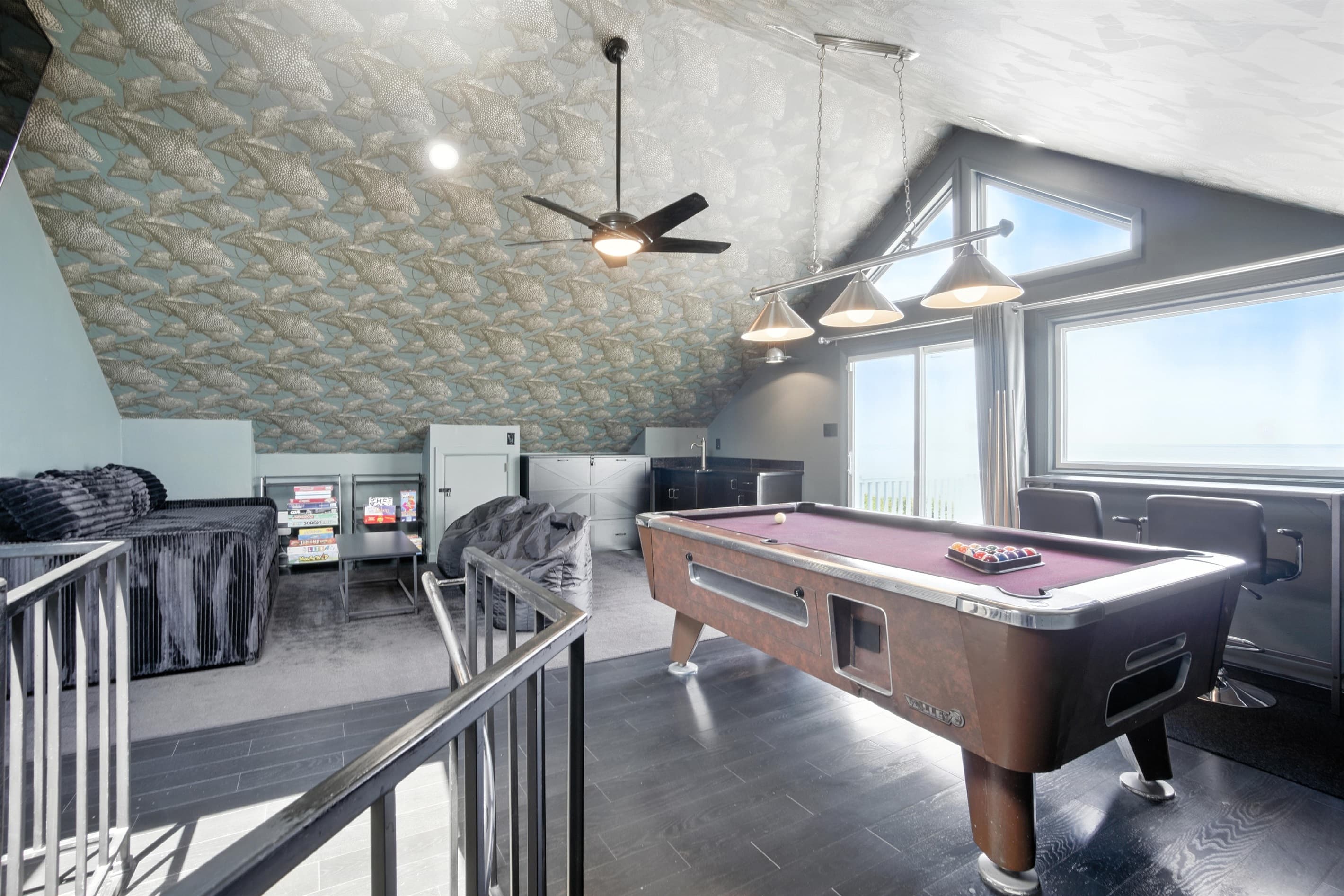 Game Room is on the top level of Unit A with expansive Ocean views