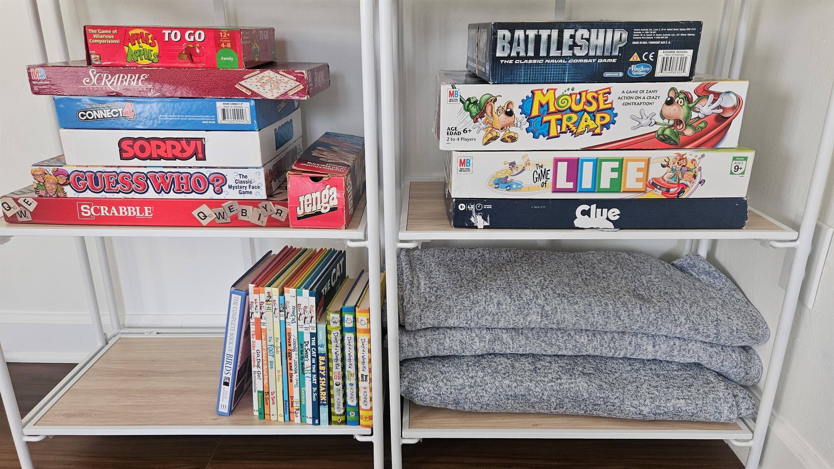 There are more Board Games and Children's Books in Unit B