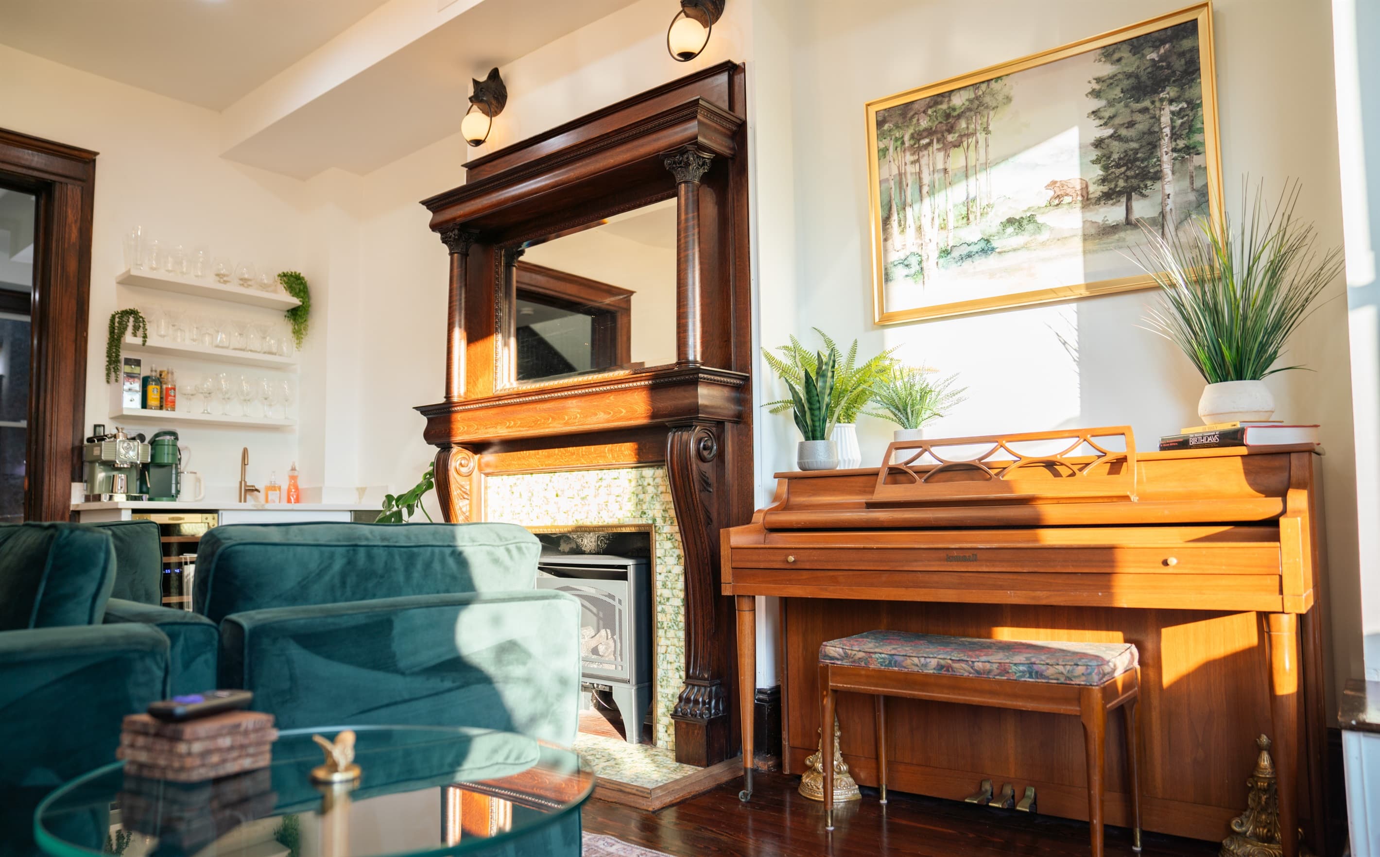 Test your musical skills on the upright piano