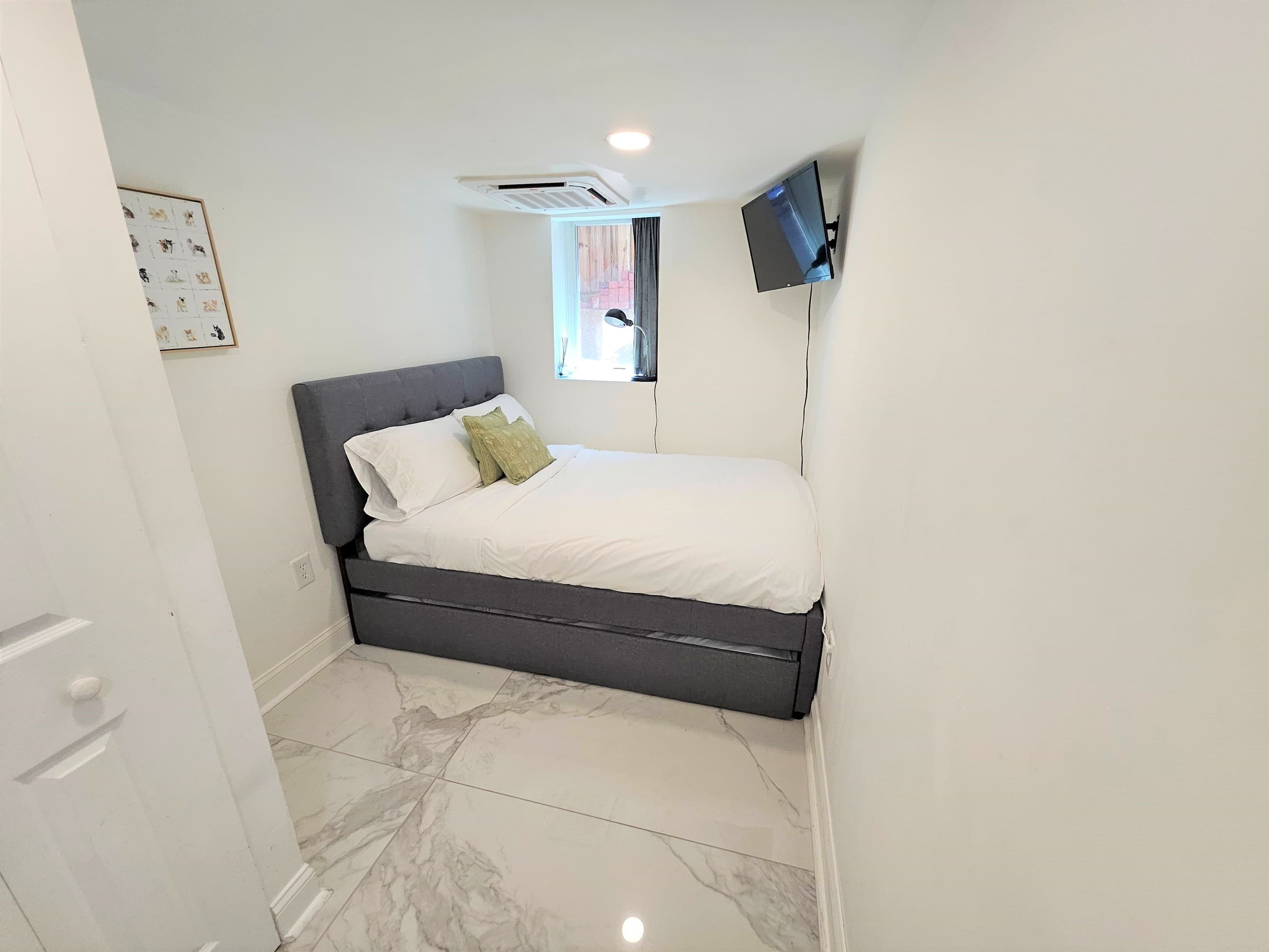 Bedroom #4 has a full bed and twin trundle bed below