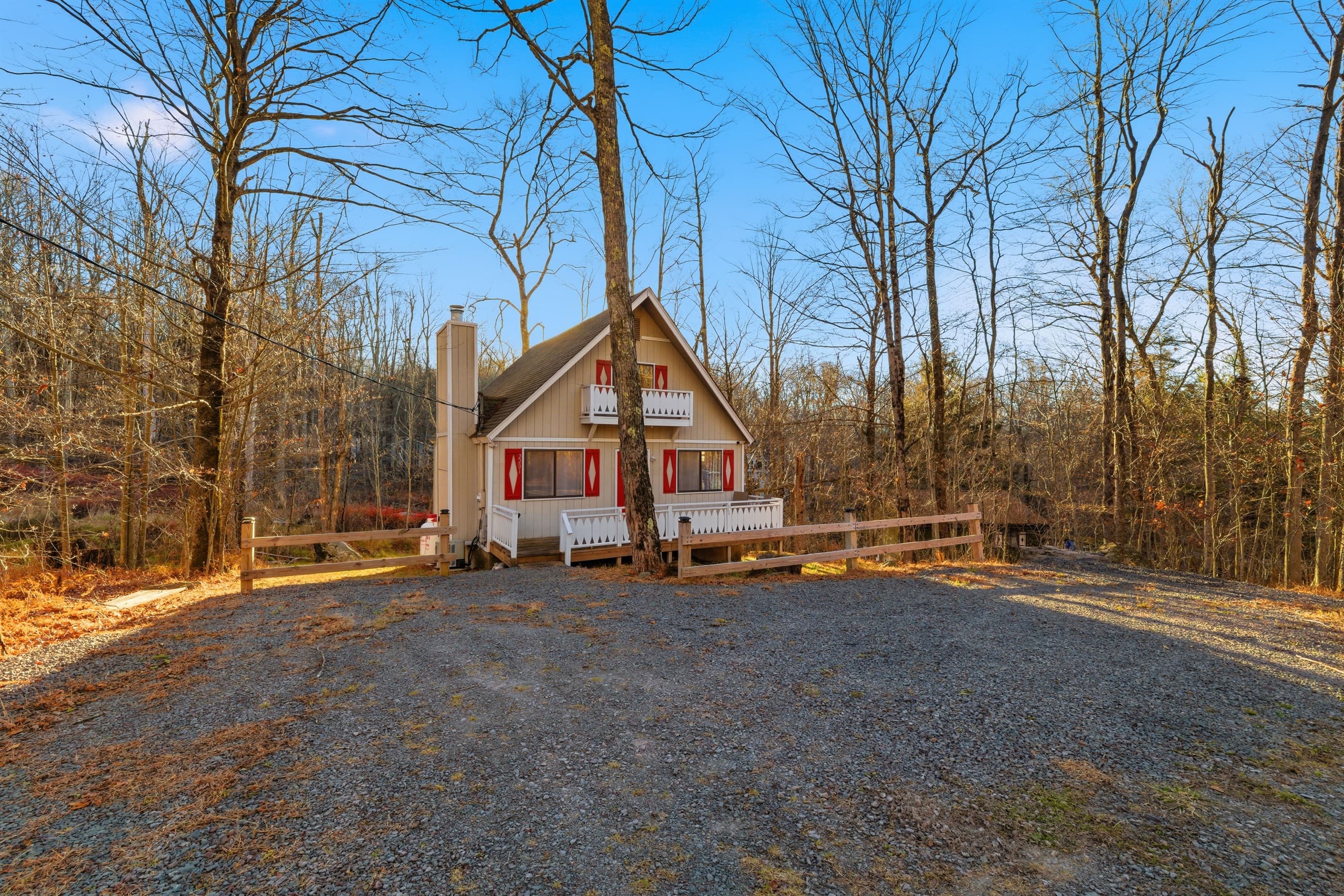 View of the home from the road - Serhii Chalet Pocono