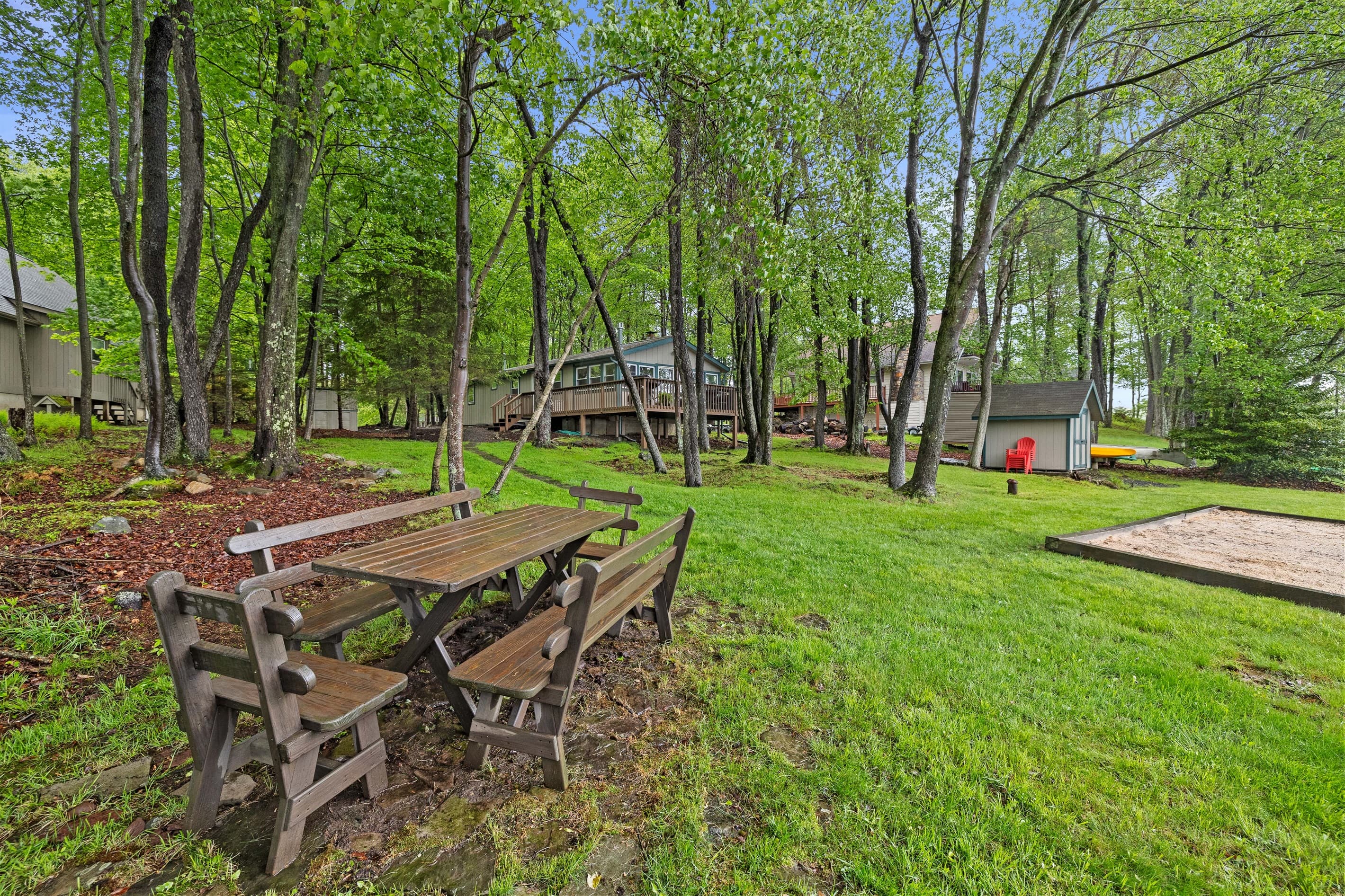 Seating area in the backyard