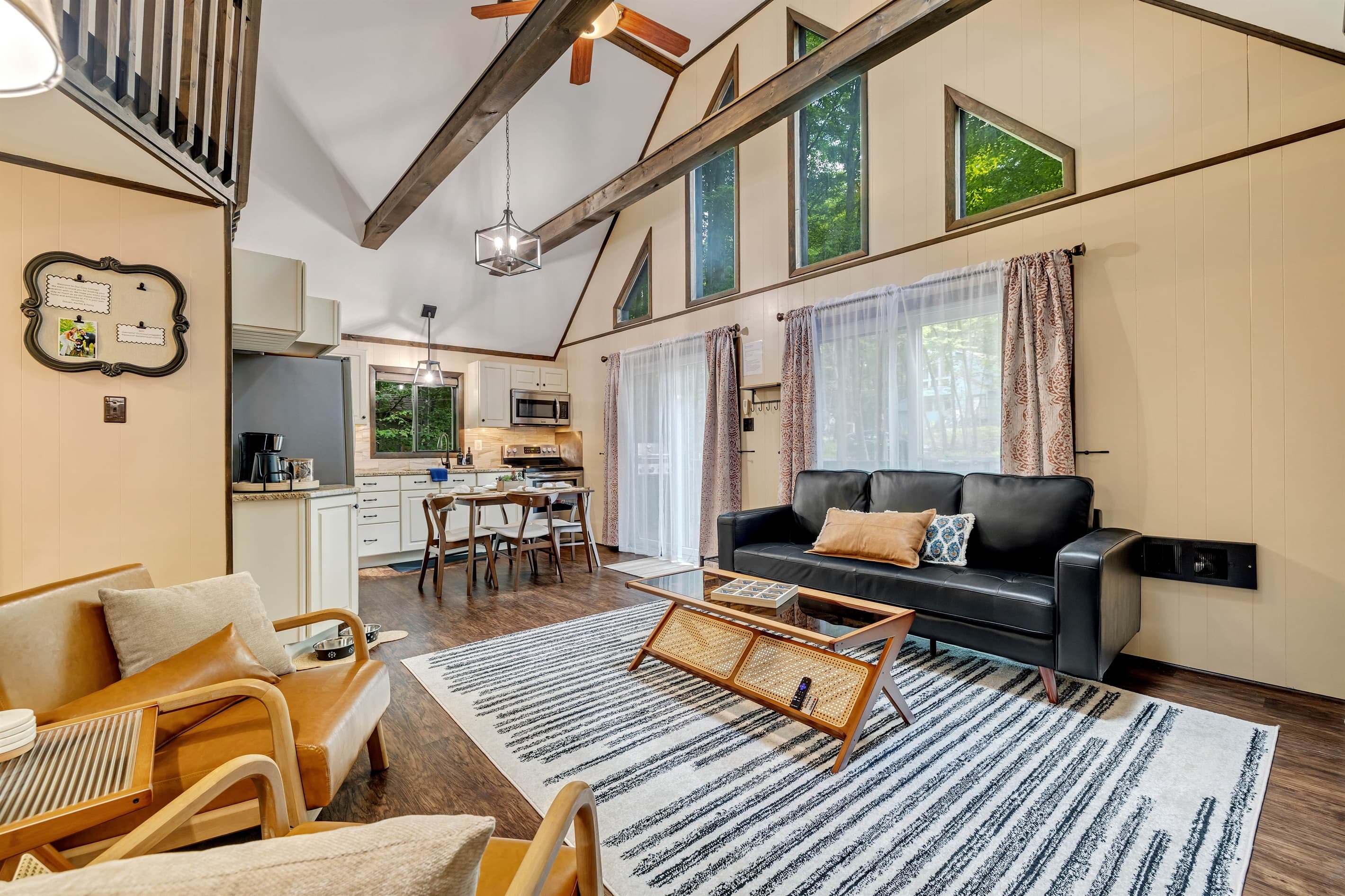 Living room with seating and TV