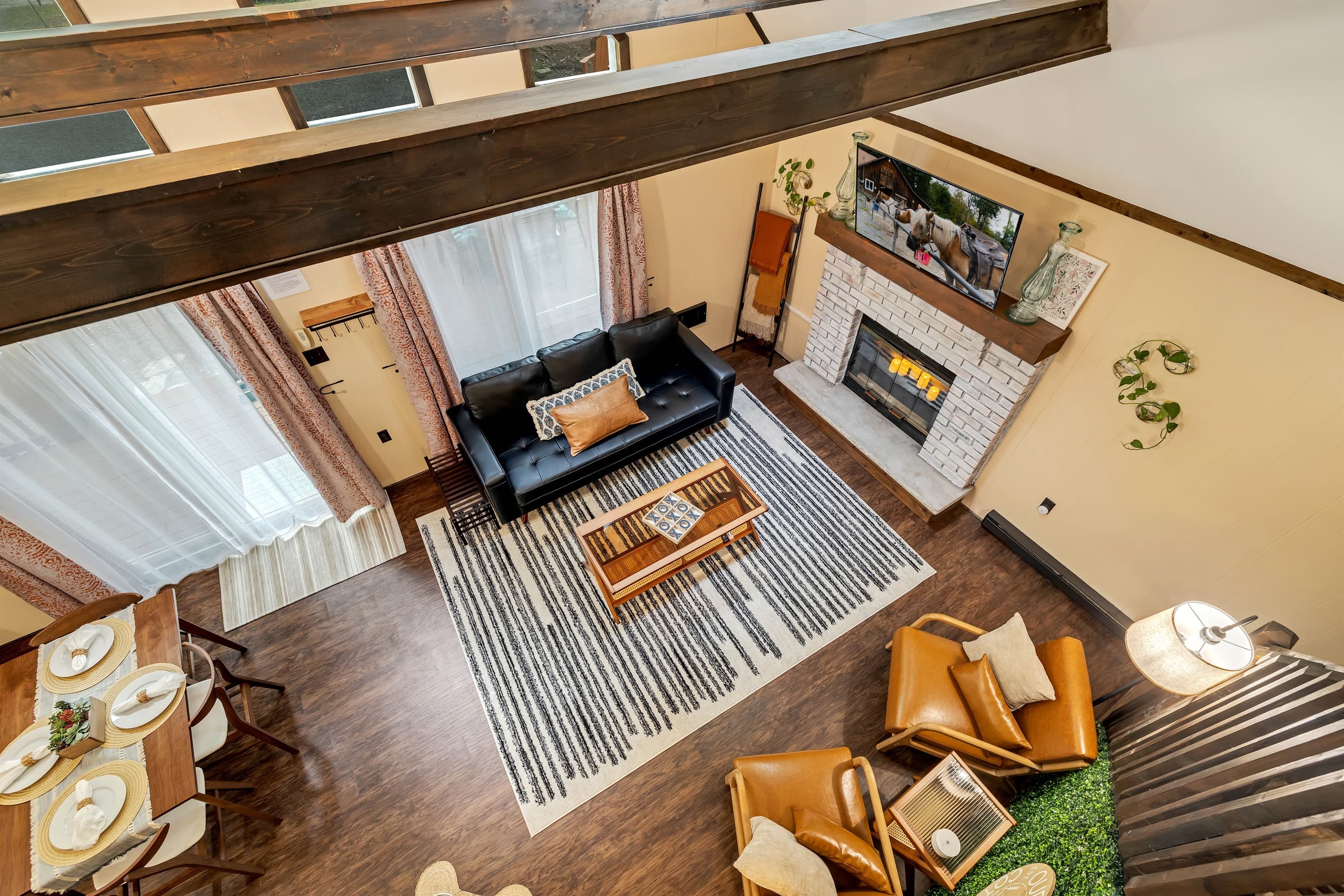Living room view from loft