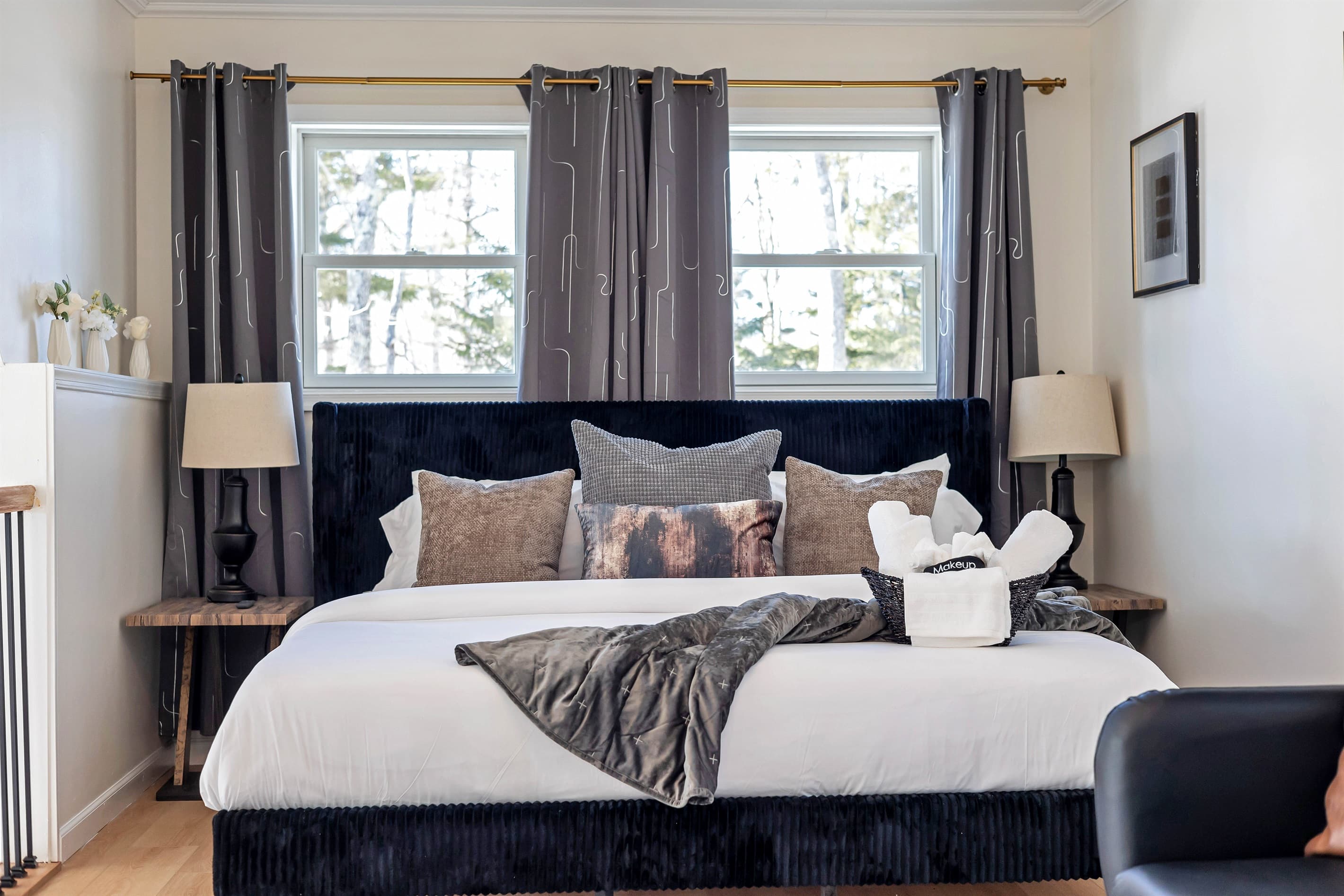 Loft bedroom with king bed