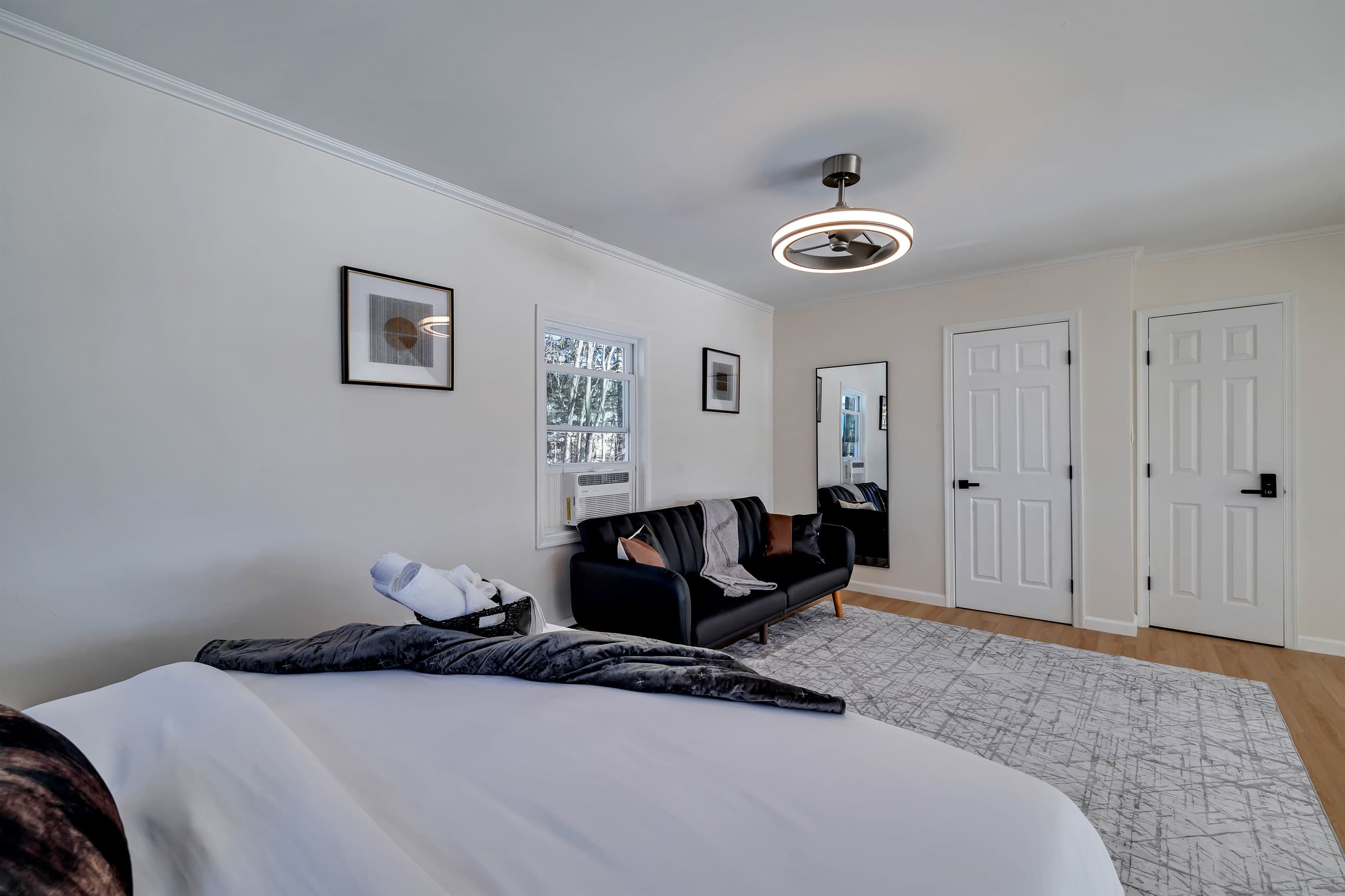 Loft bedroom with king bed