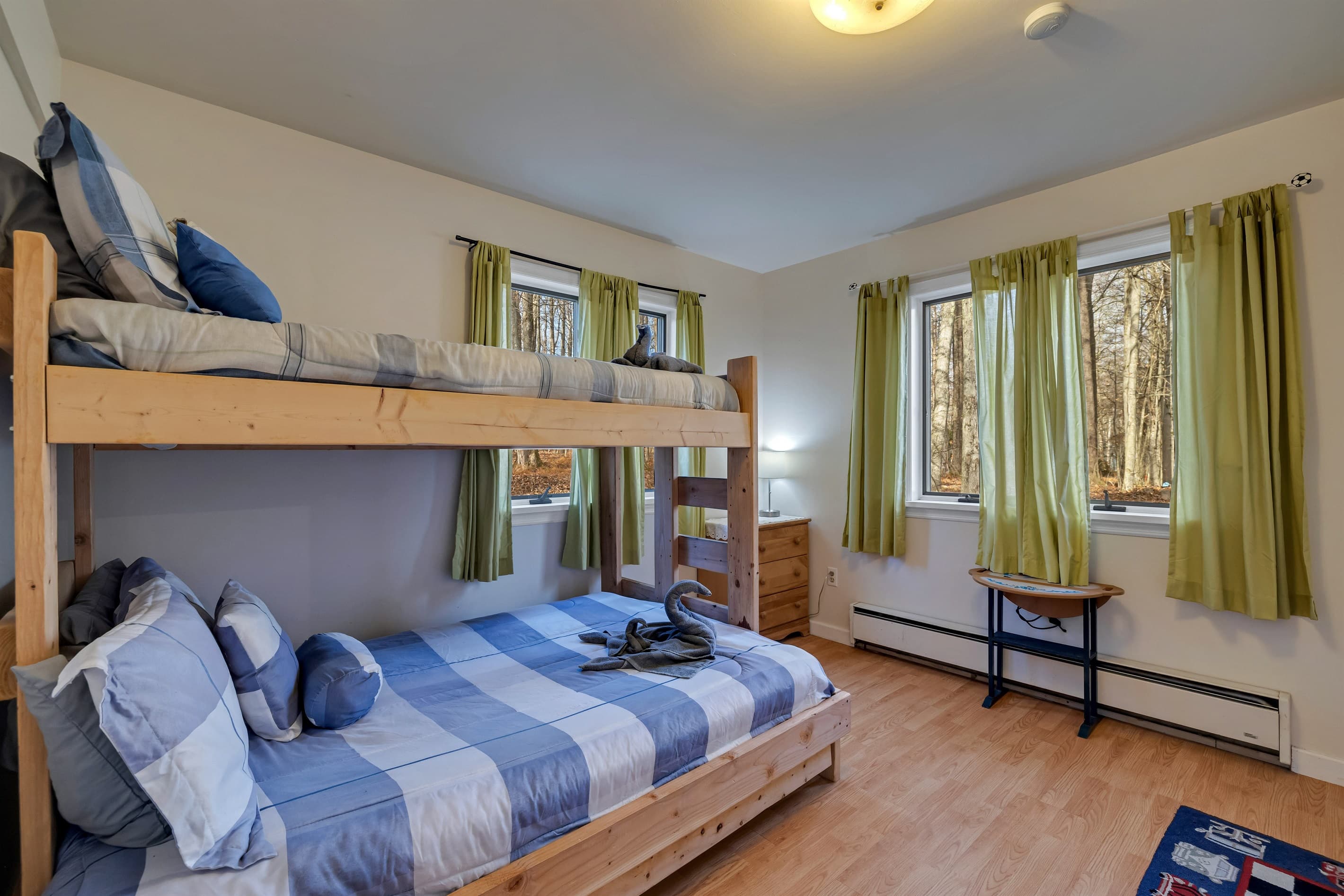 Kids will love this room! Twin over full bunk bed