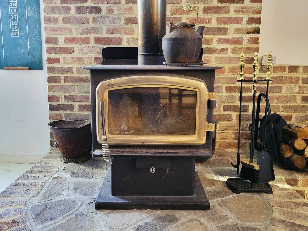 firestove on lower level
