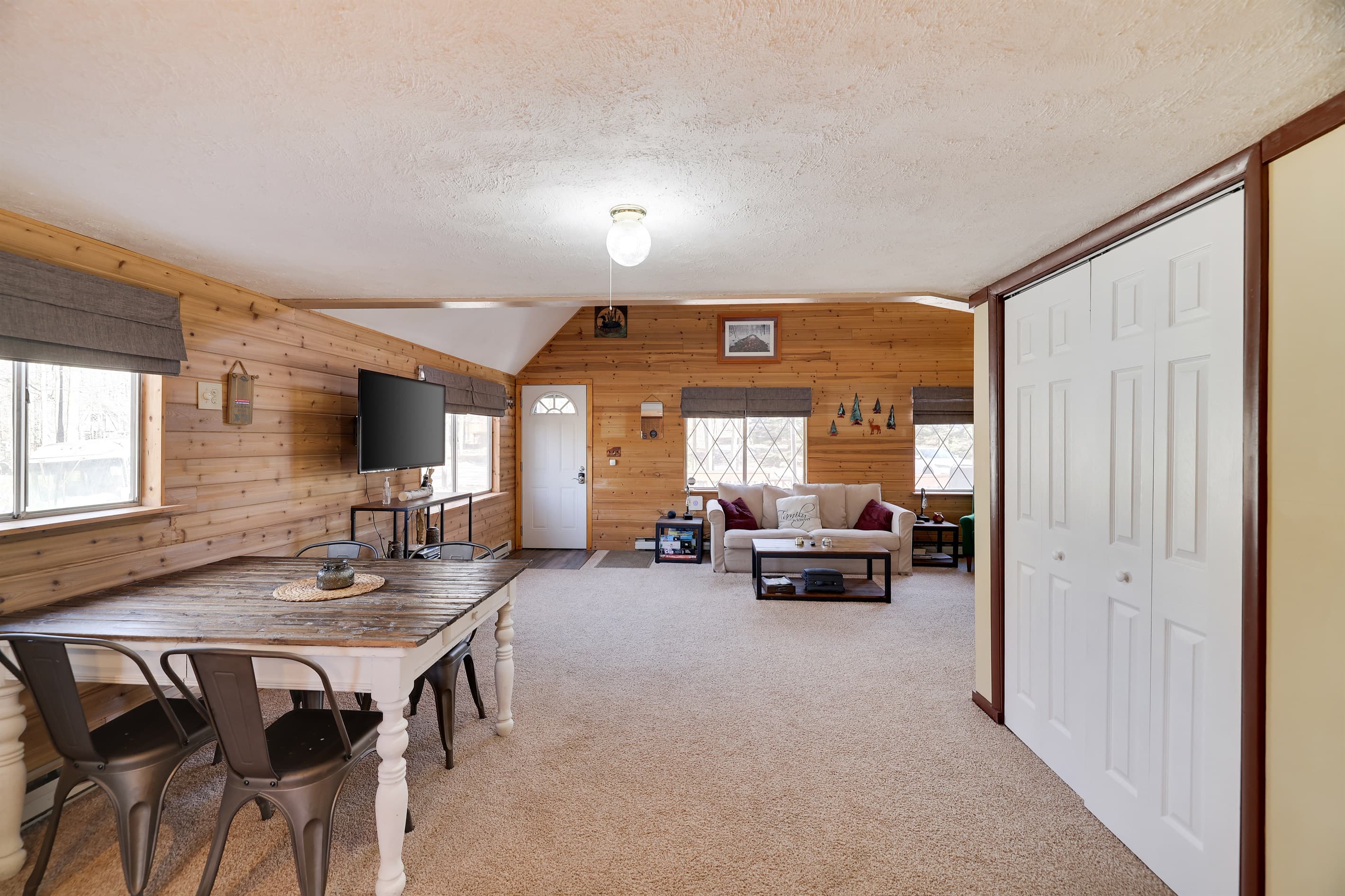 Dining area and living room
