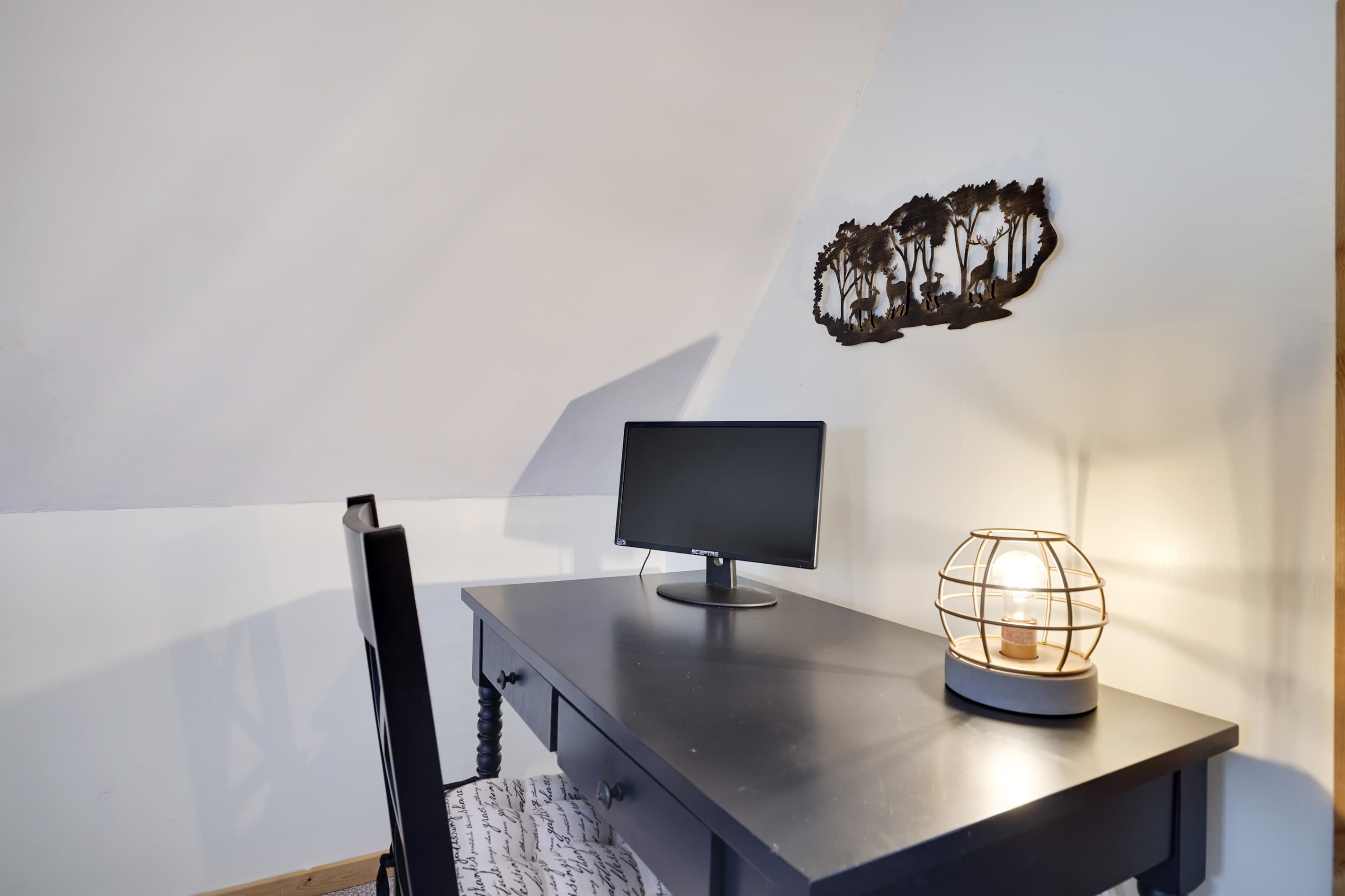 Workspace area in the loft