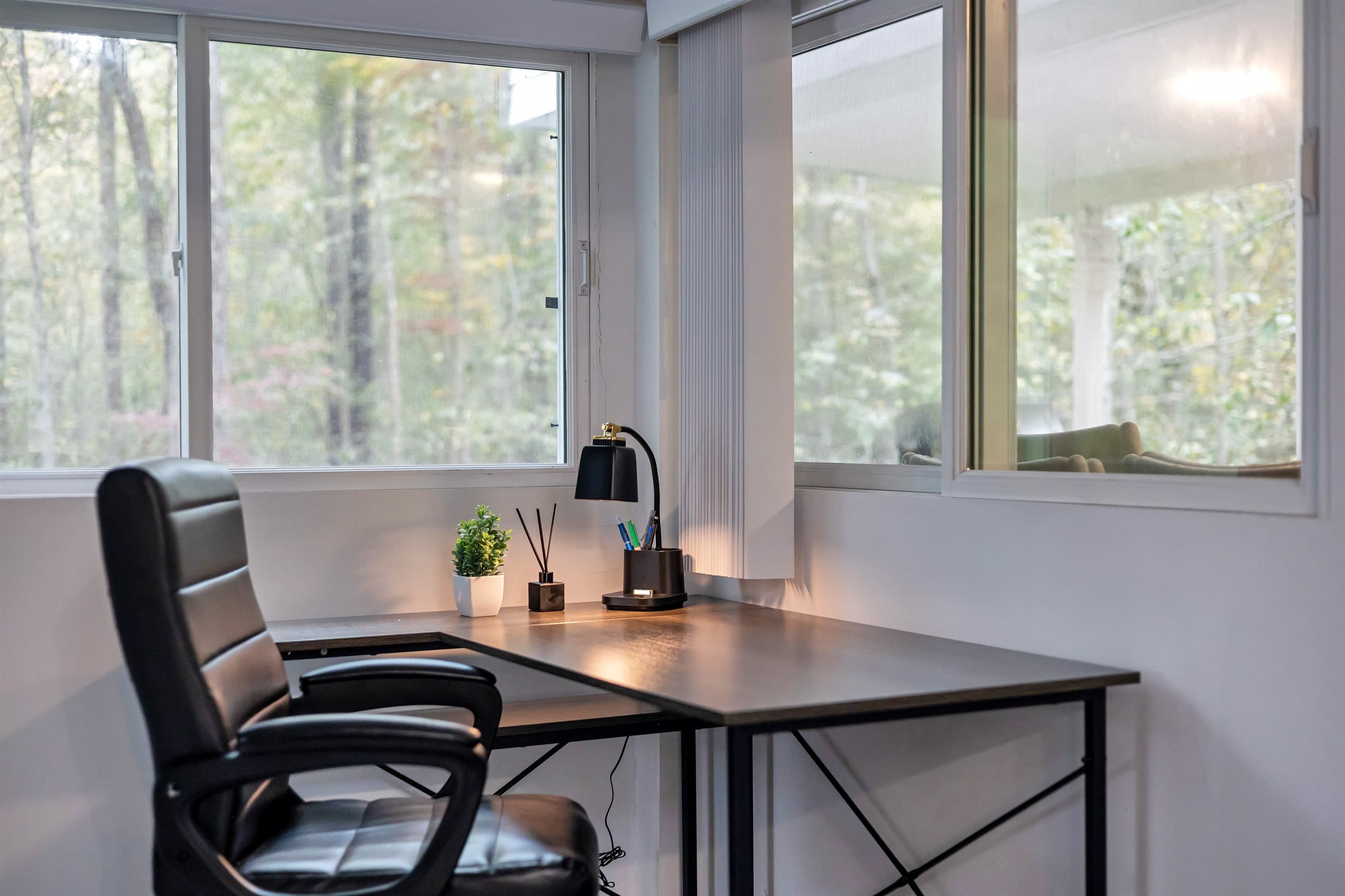 Get productive in the dedicated workspace, ideal for remote work or catching up on emails.