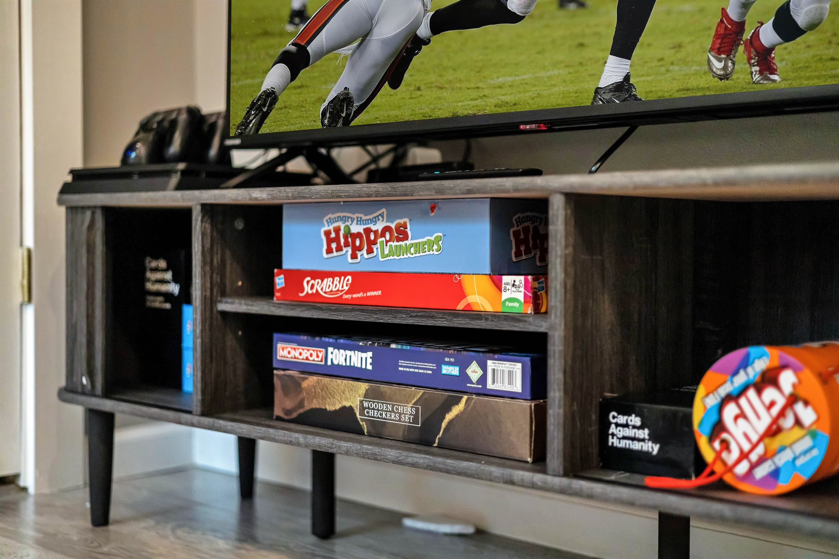Enjoy a variety of board games in the game room for endless fun and entertainment.