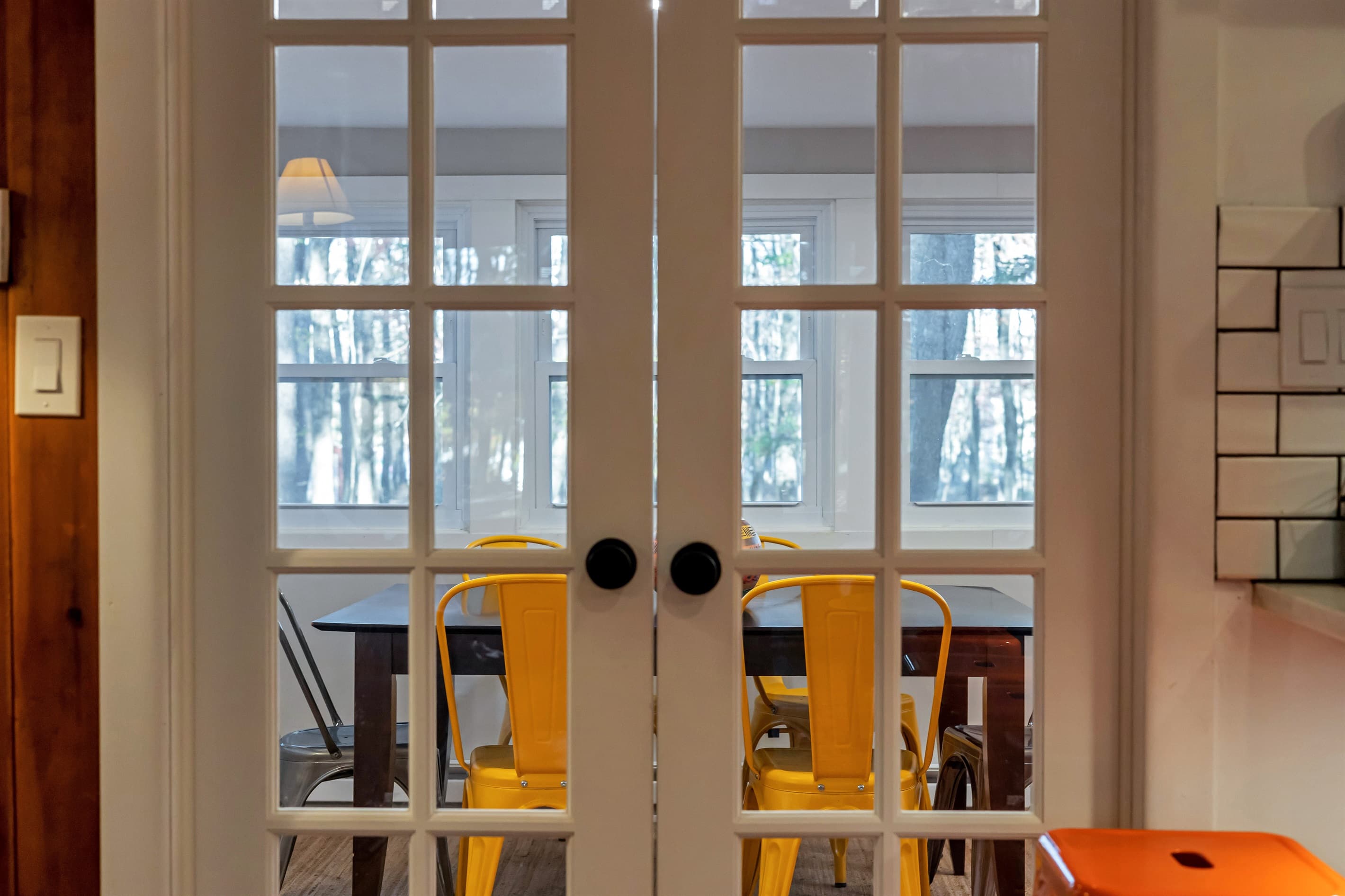 Entrance doors to sunroom