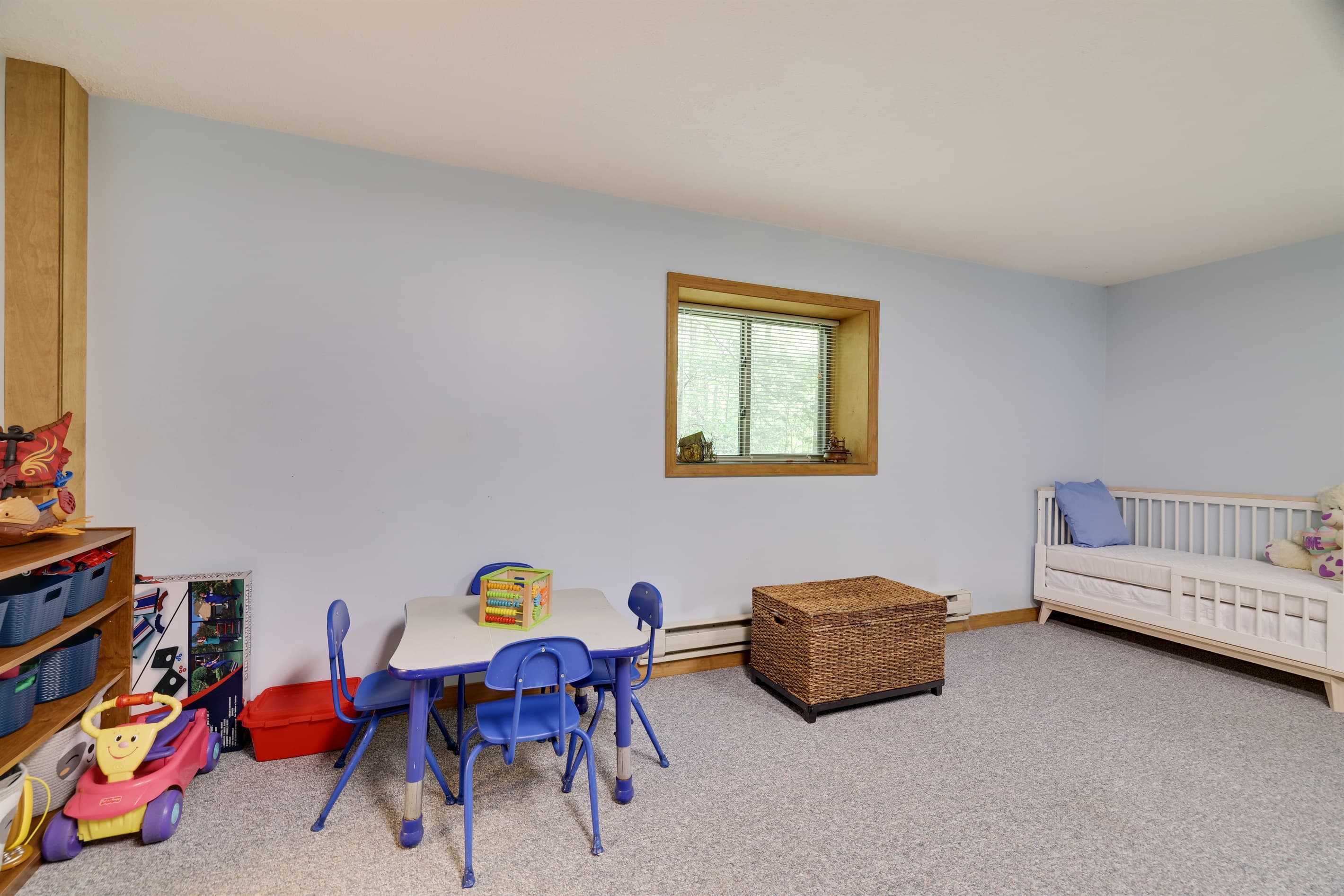 Play area on lower level