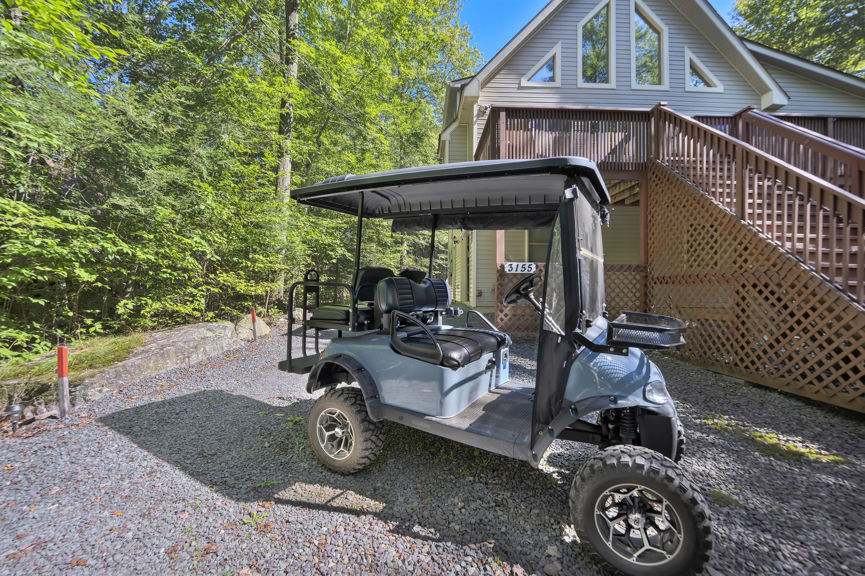Golf cart can be rented separately