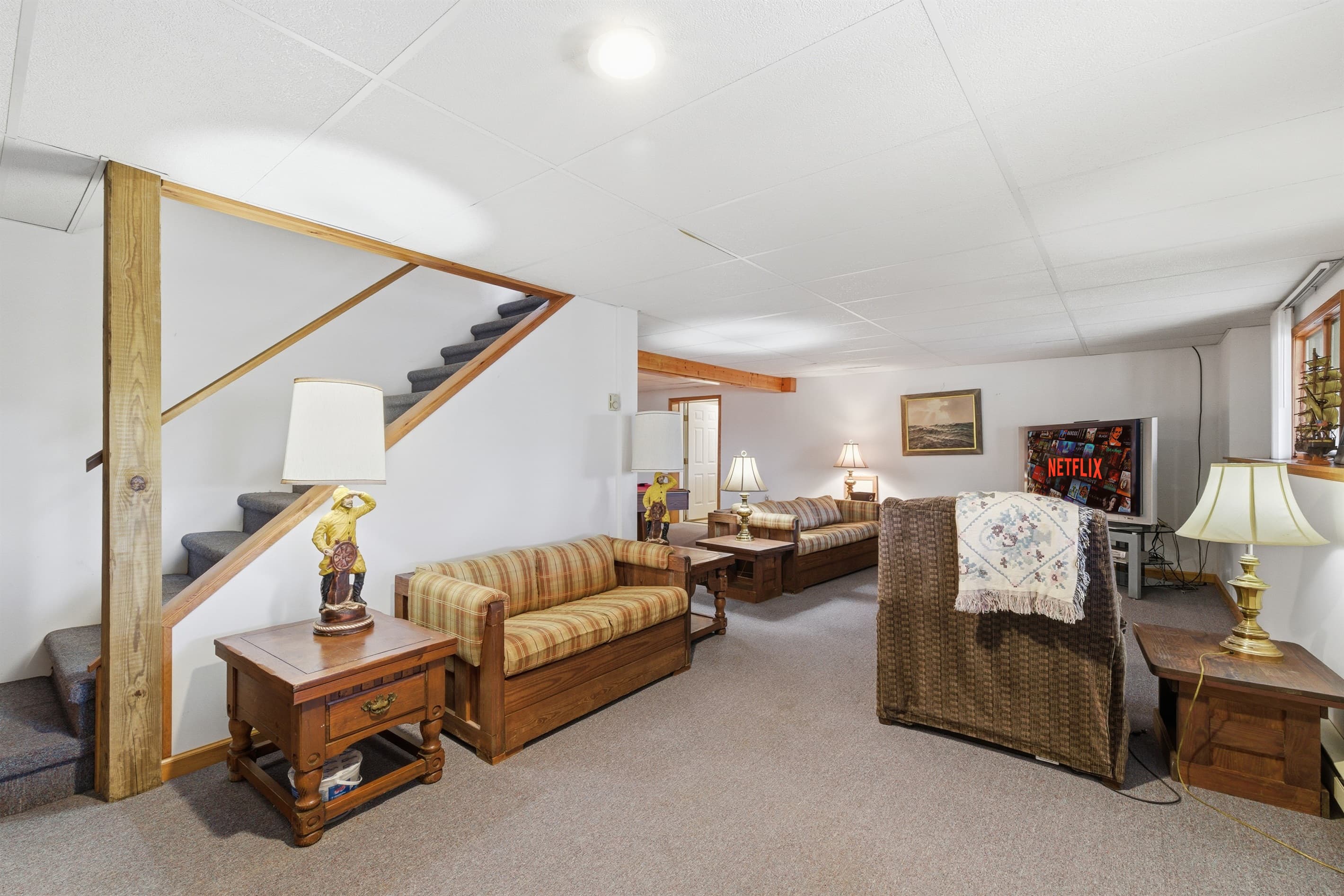 Family room with TV