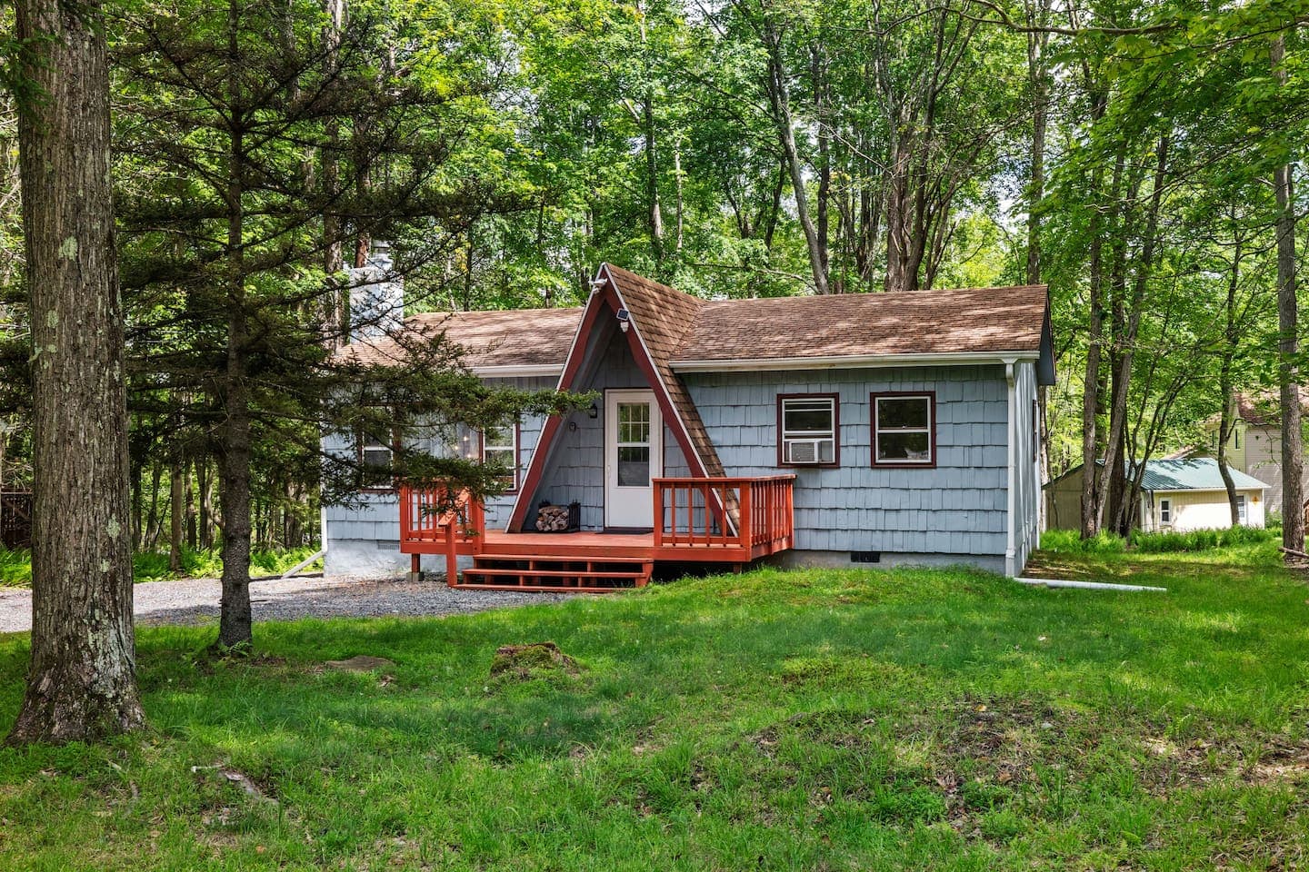 Exterior of the home, view from front yard