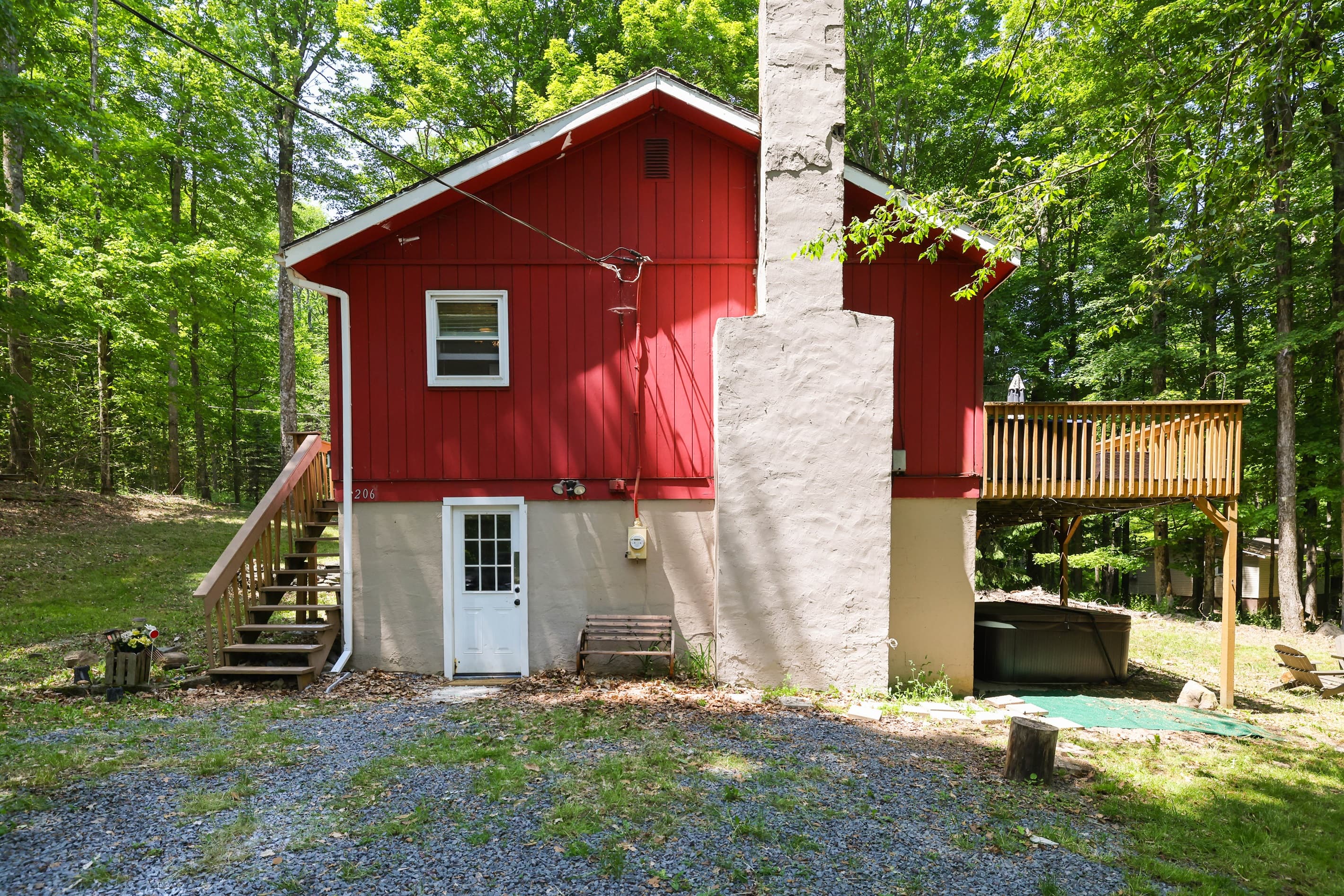 Entrance to the home - stairs on the left