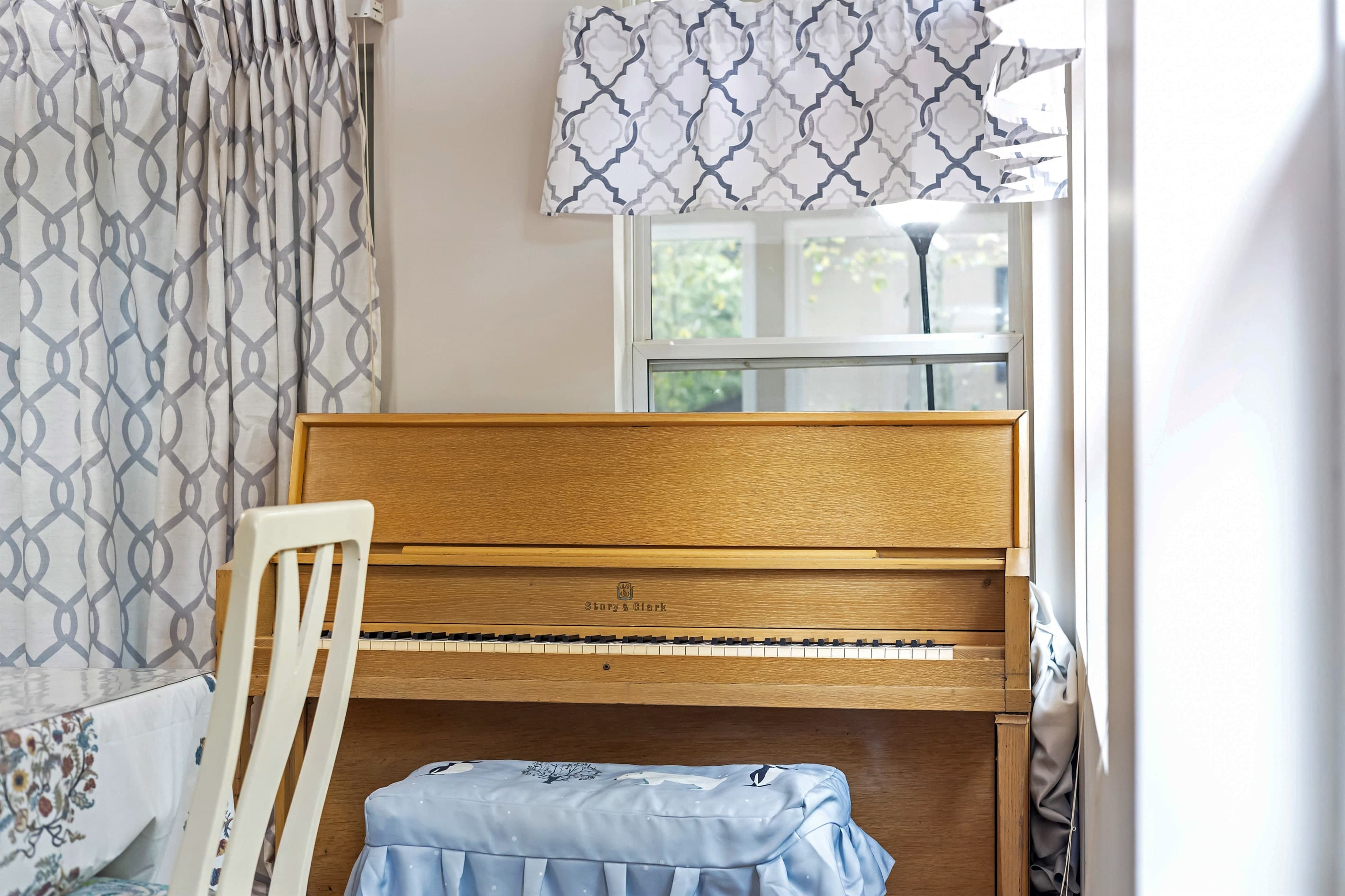 Piano in the living room