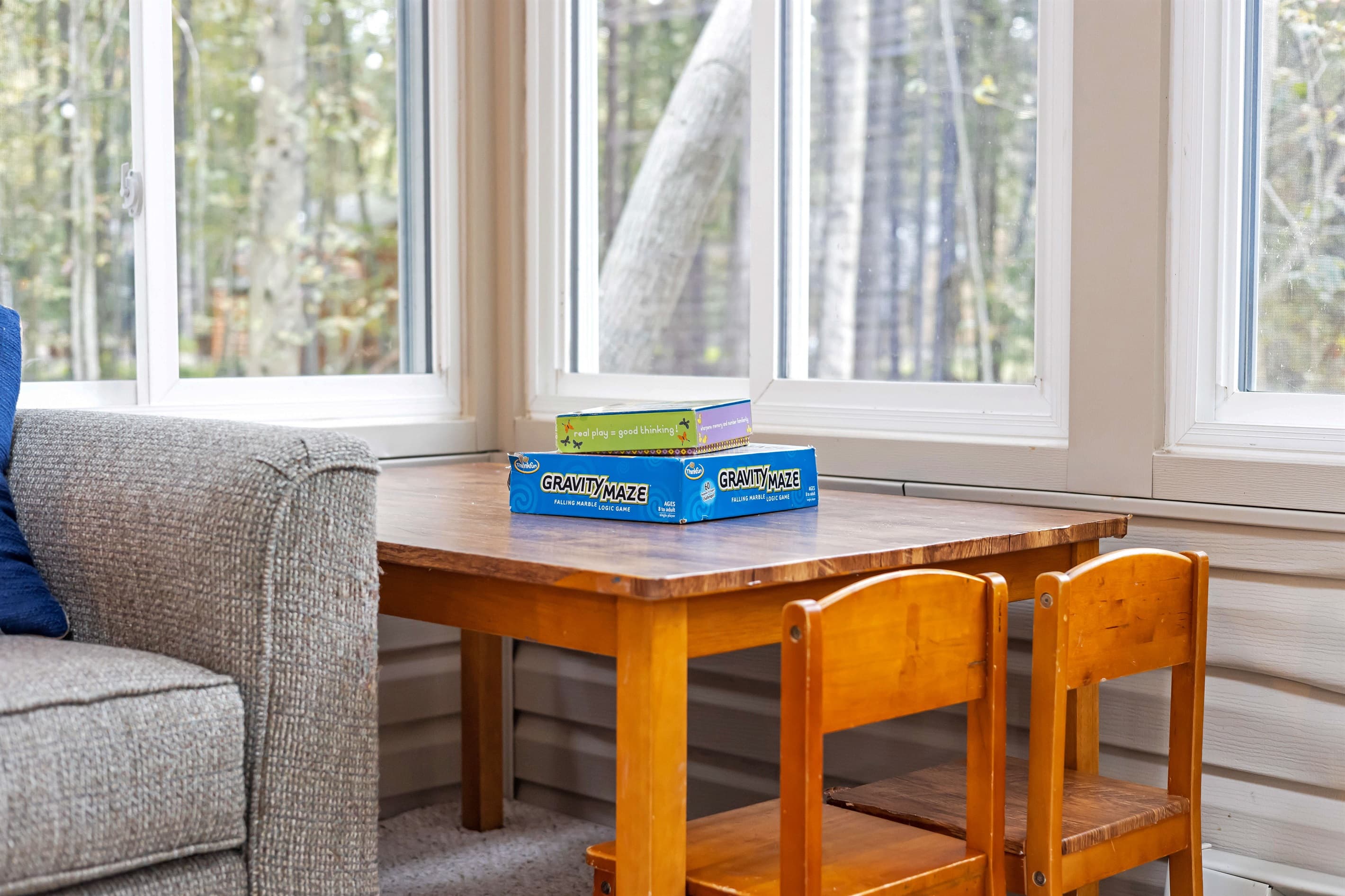 Board games in the sunroom