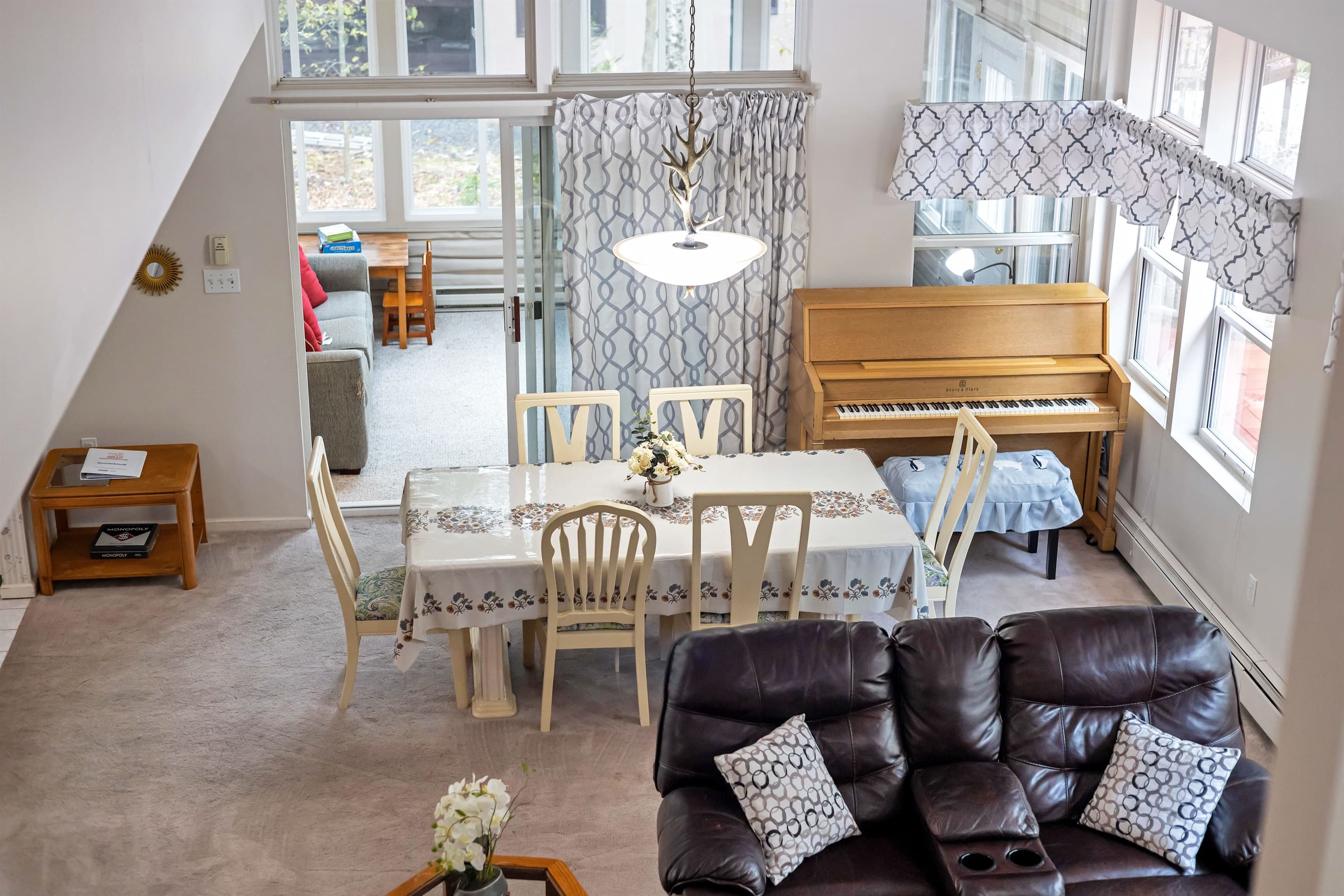 Living room and dining area