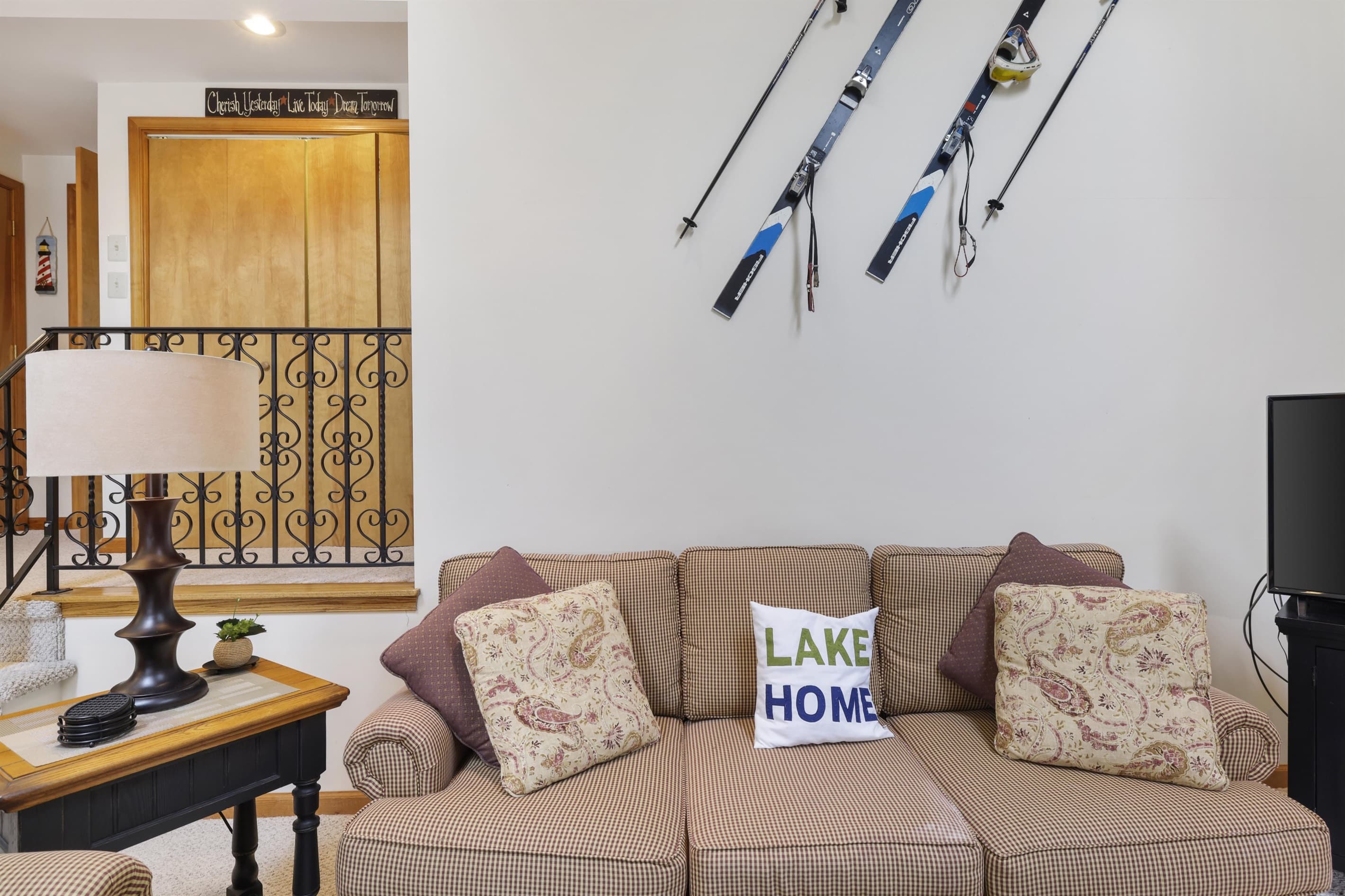 Comfy couch in living room